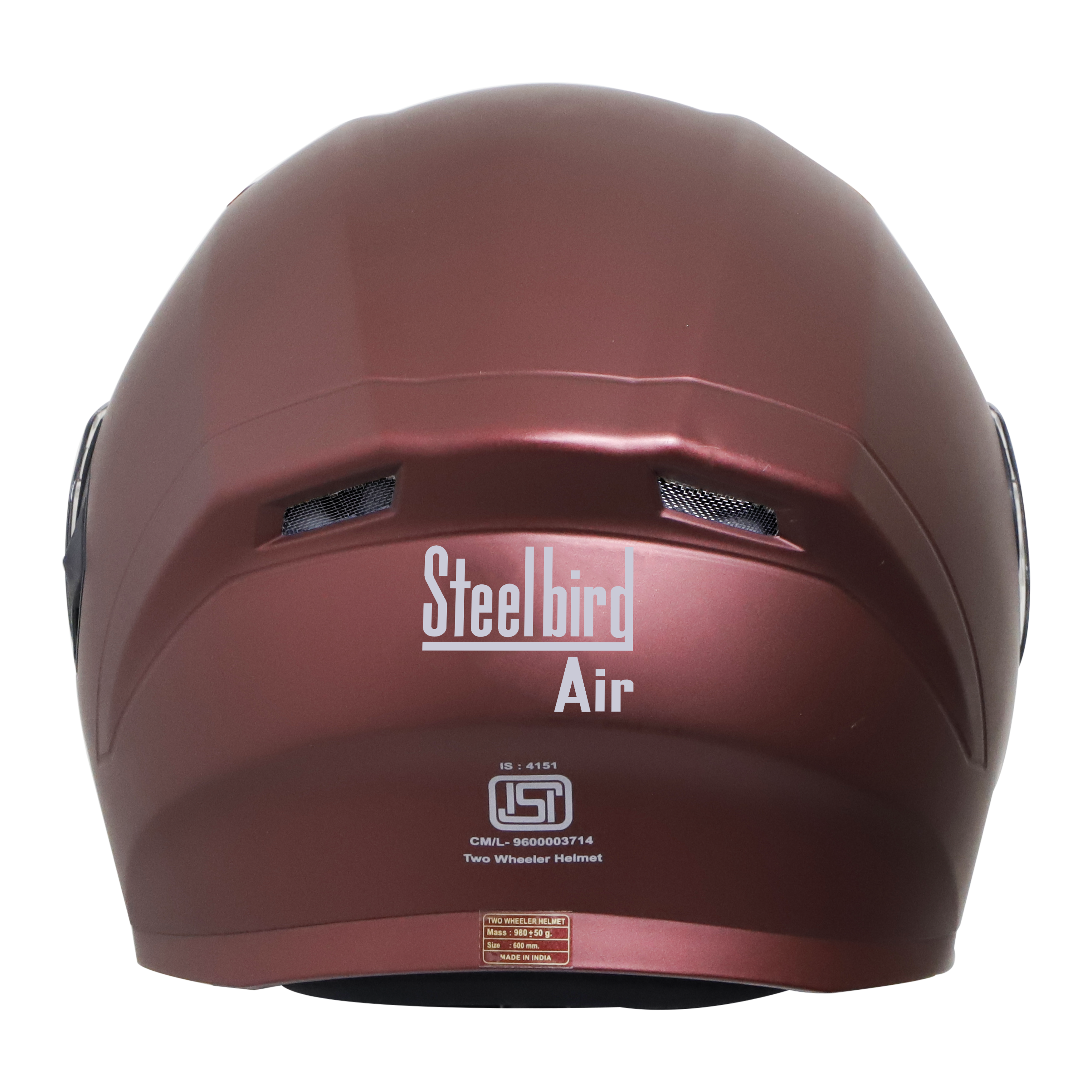 SBA-21 VFX MAT MAROON ( FITTED WITH CLEAR VISOR EXTRA CHROME SILVER VISOR FREE)