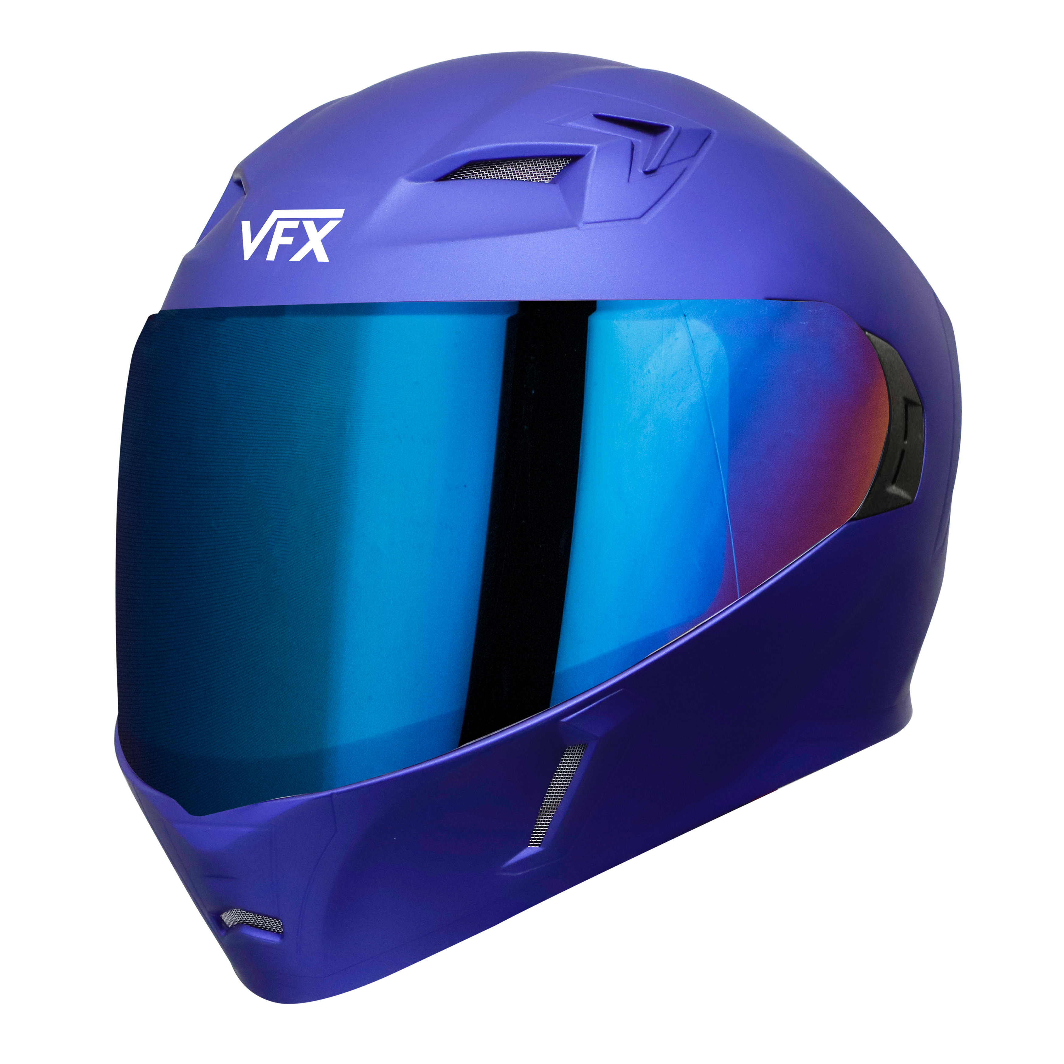 SBA-21 VFX MAT Y.BLUE ( FITTED WITH CLEAR VISOR EXTRA CHROME BLUE VISOR FREE)