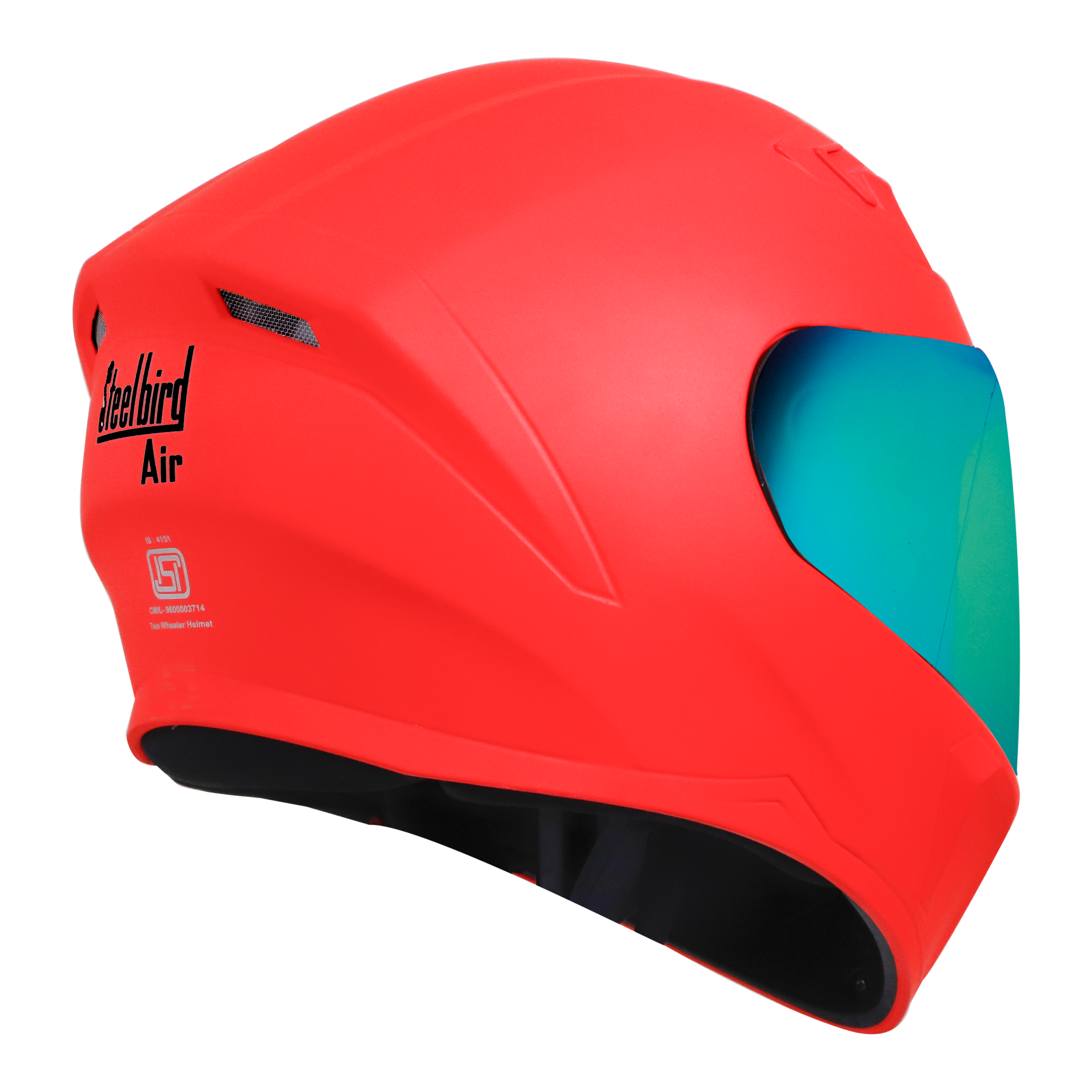 SBA-21 VFX GLOSSY FLUO WATERMELON ( FITTED WITH CLEAR VISOR EXTRA CHROME RAINBOW VISOR FREE)