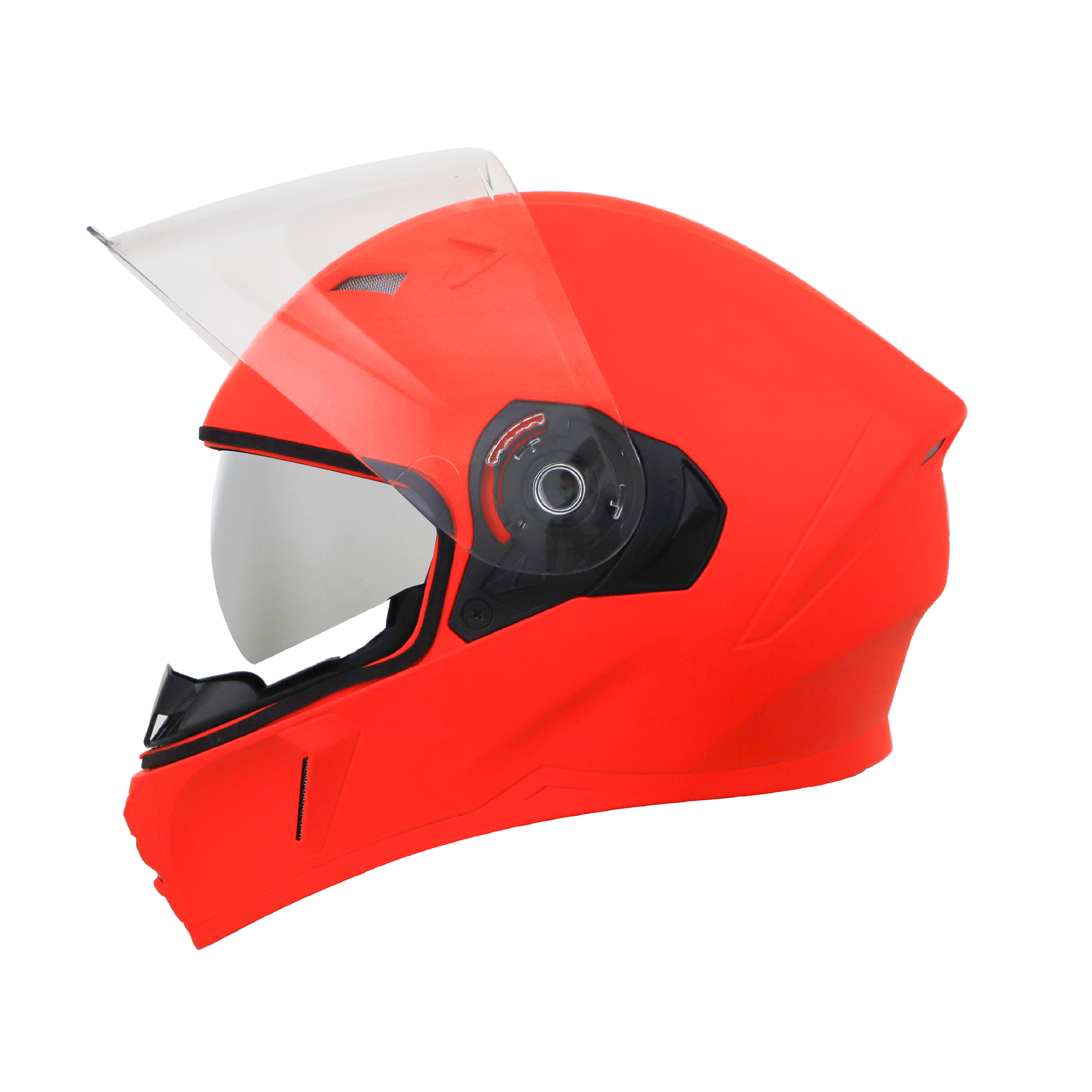 SBA-21 VFX GLOSSY FLUO RED WITH CHROME SILVER INNER SUN SHIELD