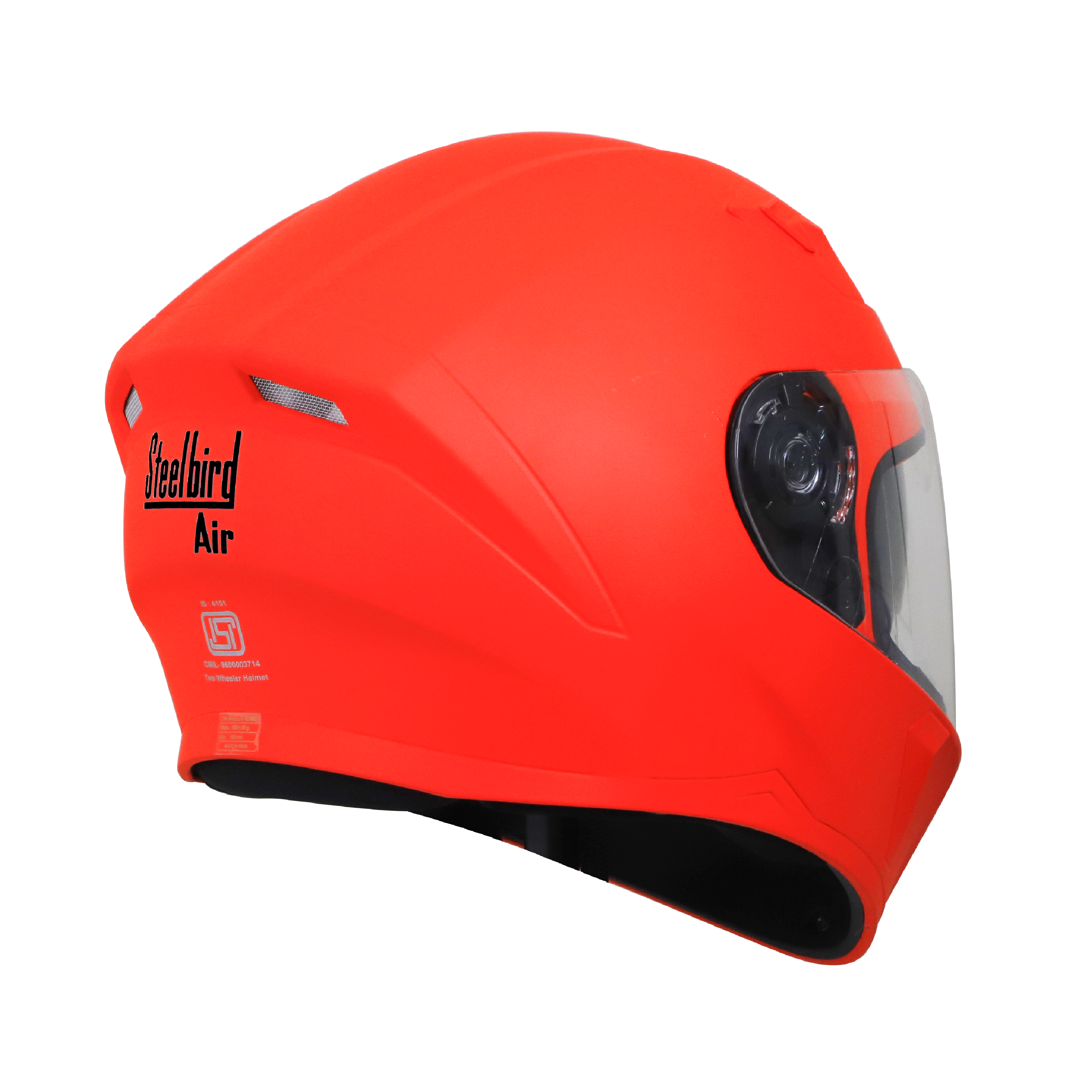 SBA-21 VFX GLOSSY FLUO RED WITH CHROME SILVER INNER SUN SHIELD
