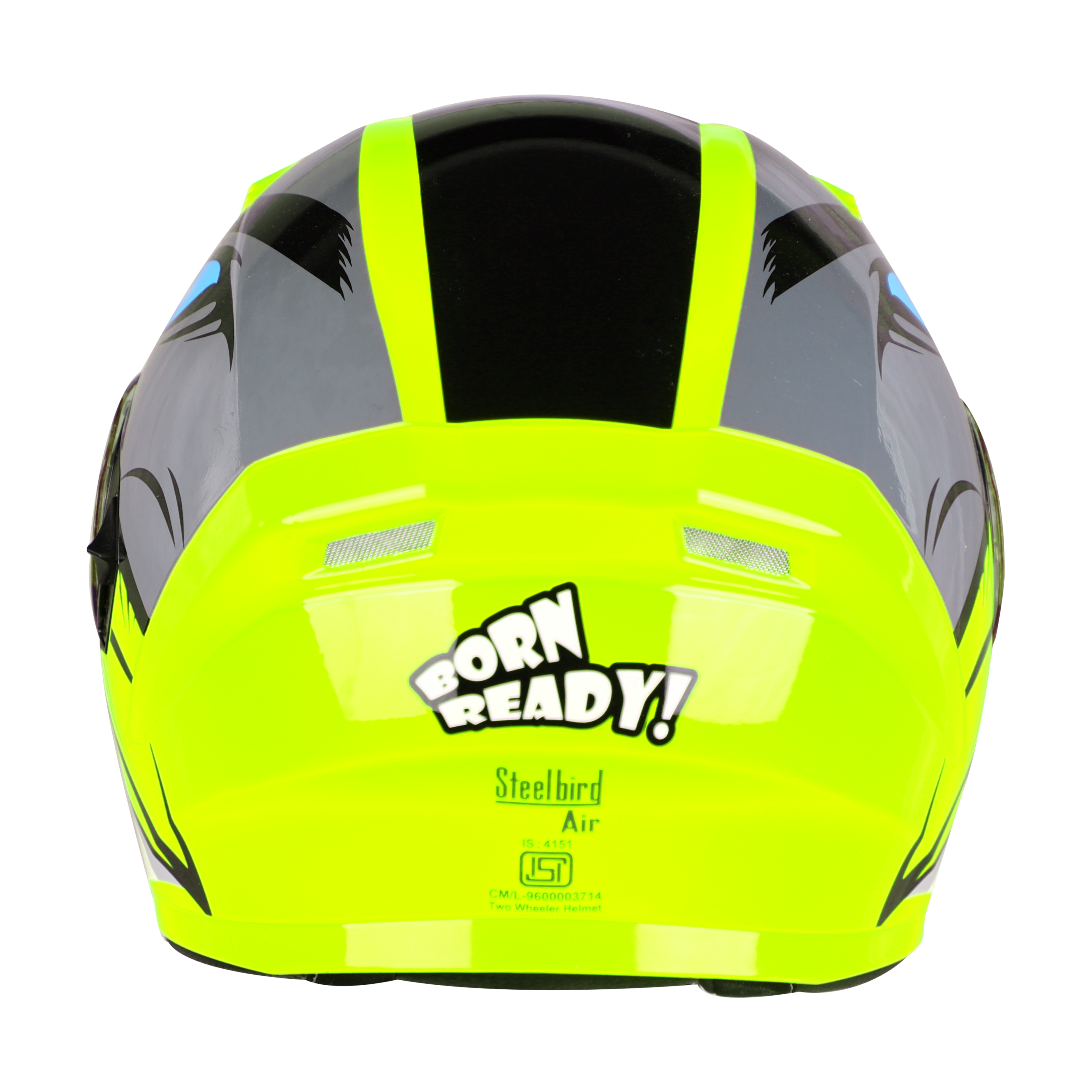SBA-21 BORN READY GLOSSY FLUO NEON WITH LONG CHEEK PAD INTERIOR (WITH INNER SUN SHIELD) 
