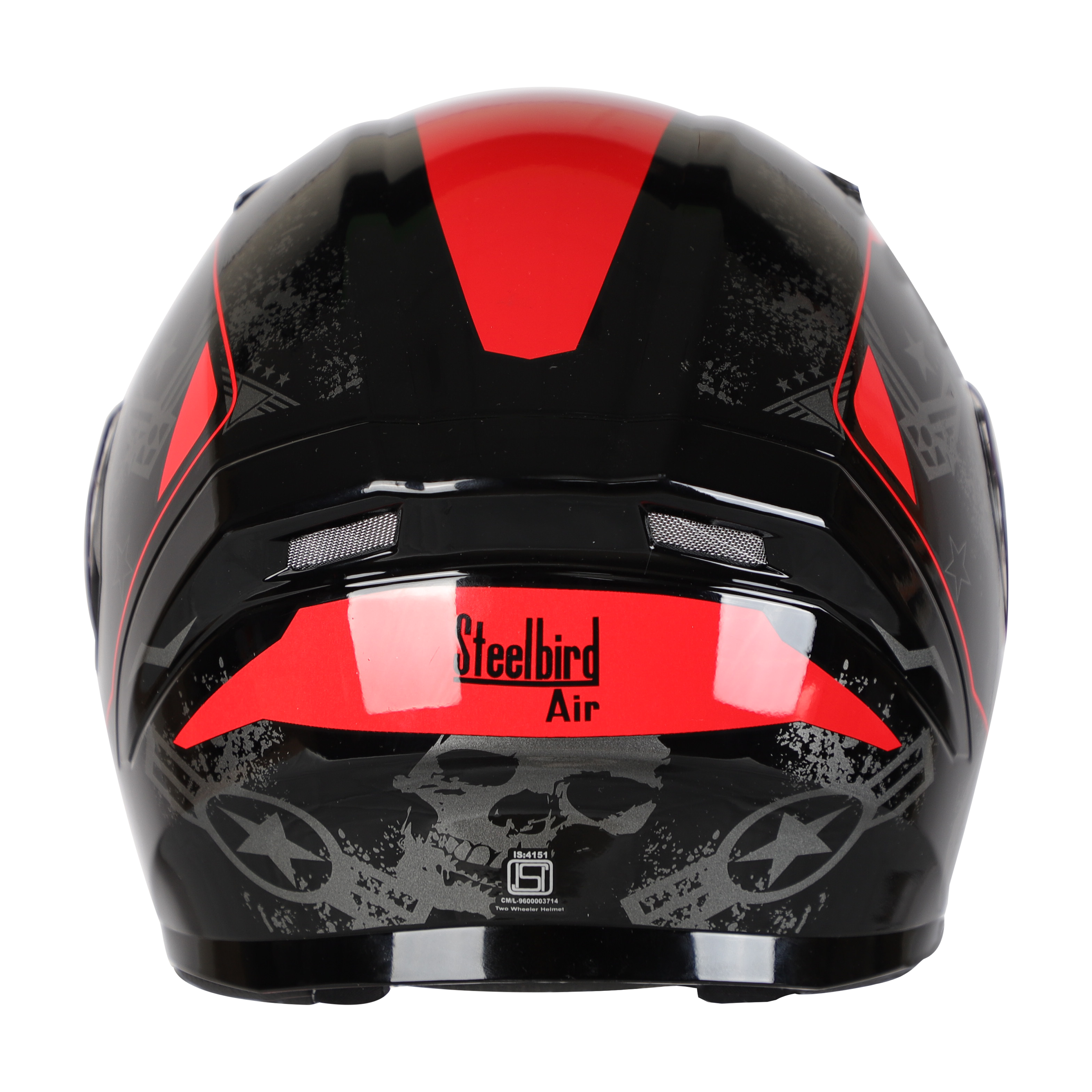 SBA-21 COMBAT GLOSSY BLACK WITH RED ( WITH LONG CHEEK PAD INTERIOR)