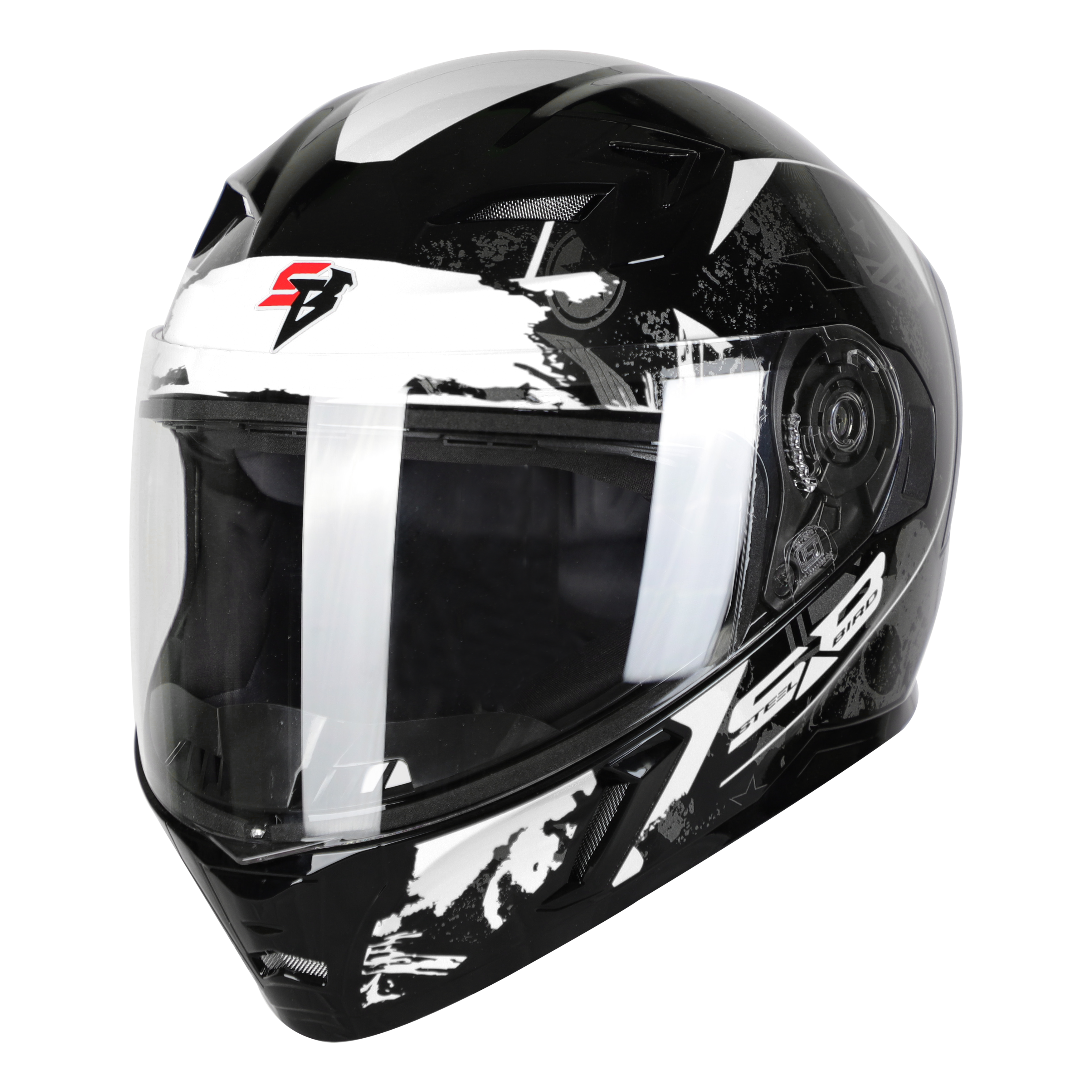 SBA-21 COMBAT GLOSSY BLACK WITH WHITE (WITH HIGH-END INTERIOR)