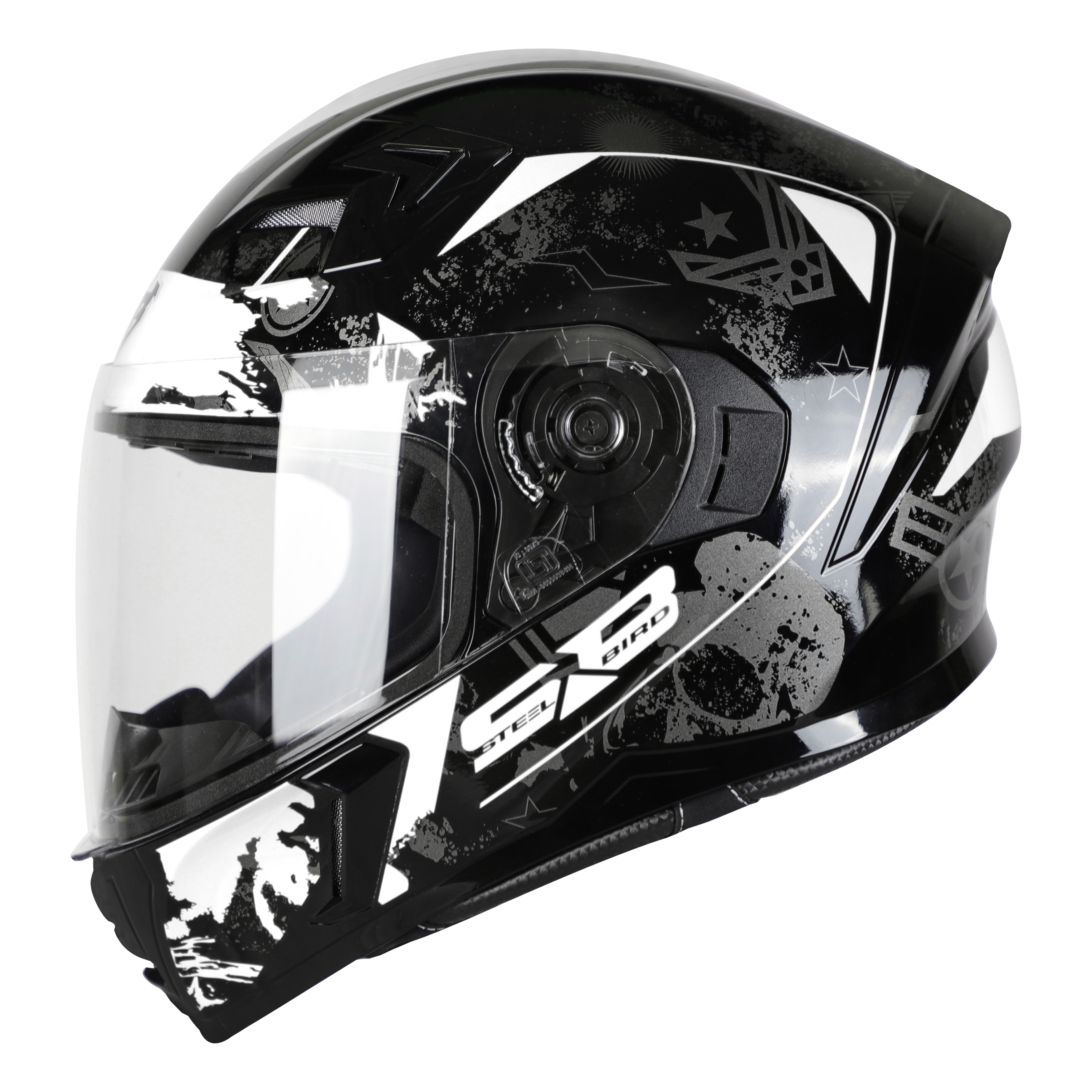 SBA-21 COMBAT GLOSSY BLACK WITH WHITE (WITH HIGH-END INTERIOR)