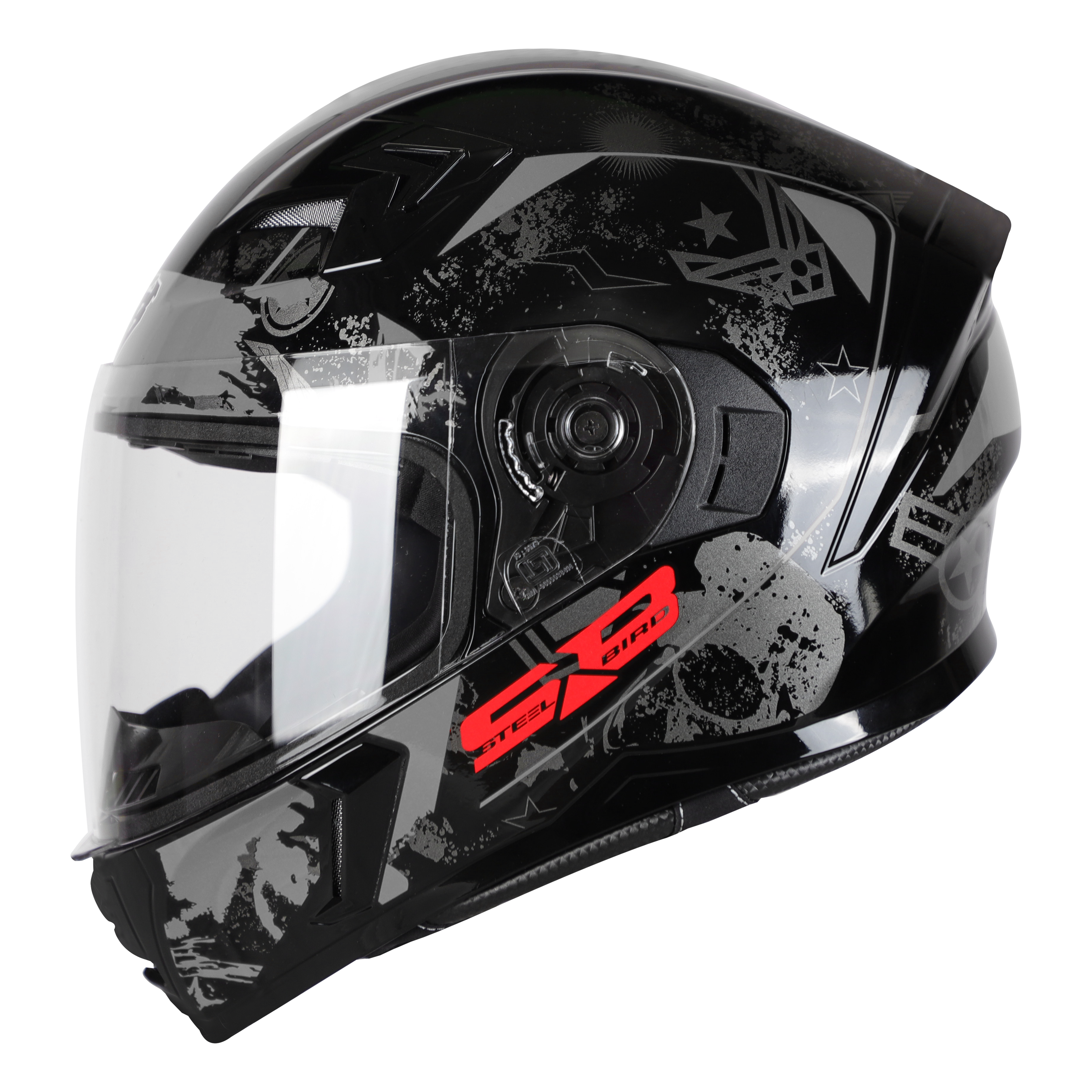 SBA-21 COMBAT GLOSSY BLACK WITH GREY (WITH HIGH-END INTERIOR)