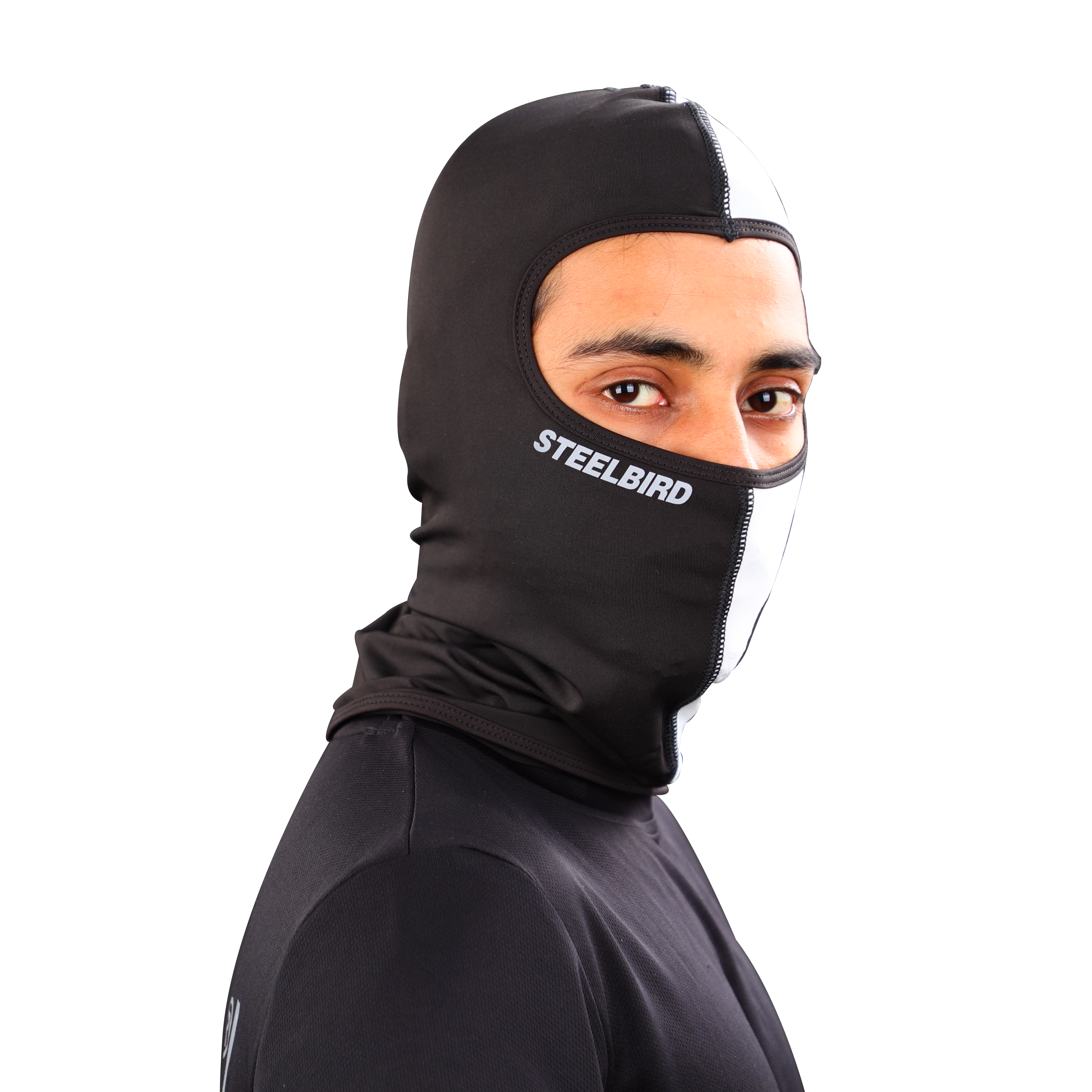 STEELBIRD BLACK/WHITE BALACLAVA