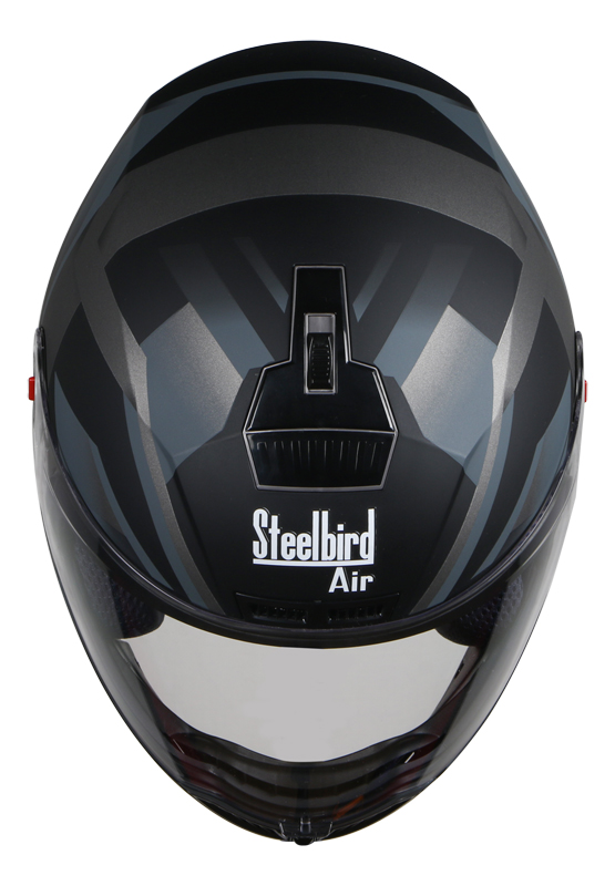 Steelbird SBA-1 R2K HF Full Face ABS Shell Helmet With Detachable Hands-free Device (Matt Black Grey)
