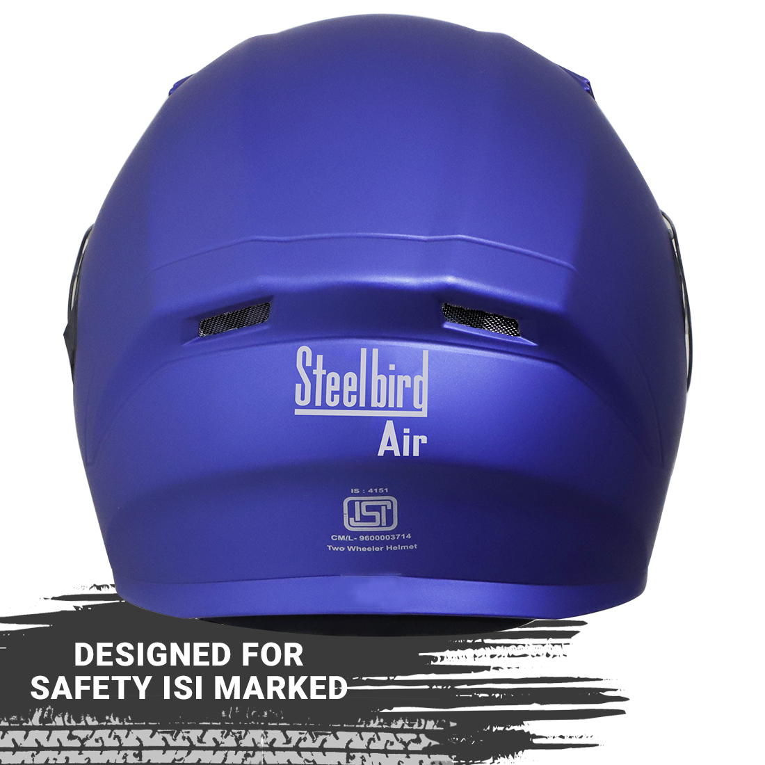 Steelbird SBA-21 GT Full Face ISI Certified Helmet With Inner Smoke Sun Shield And Outer Clear Visor (Glossy Y. Blue)