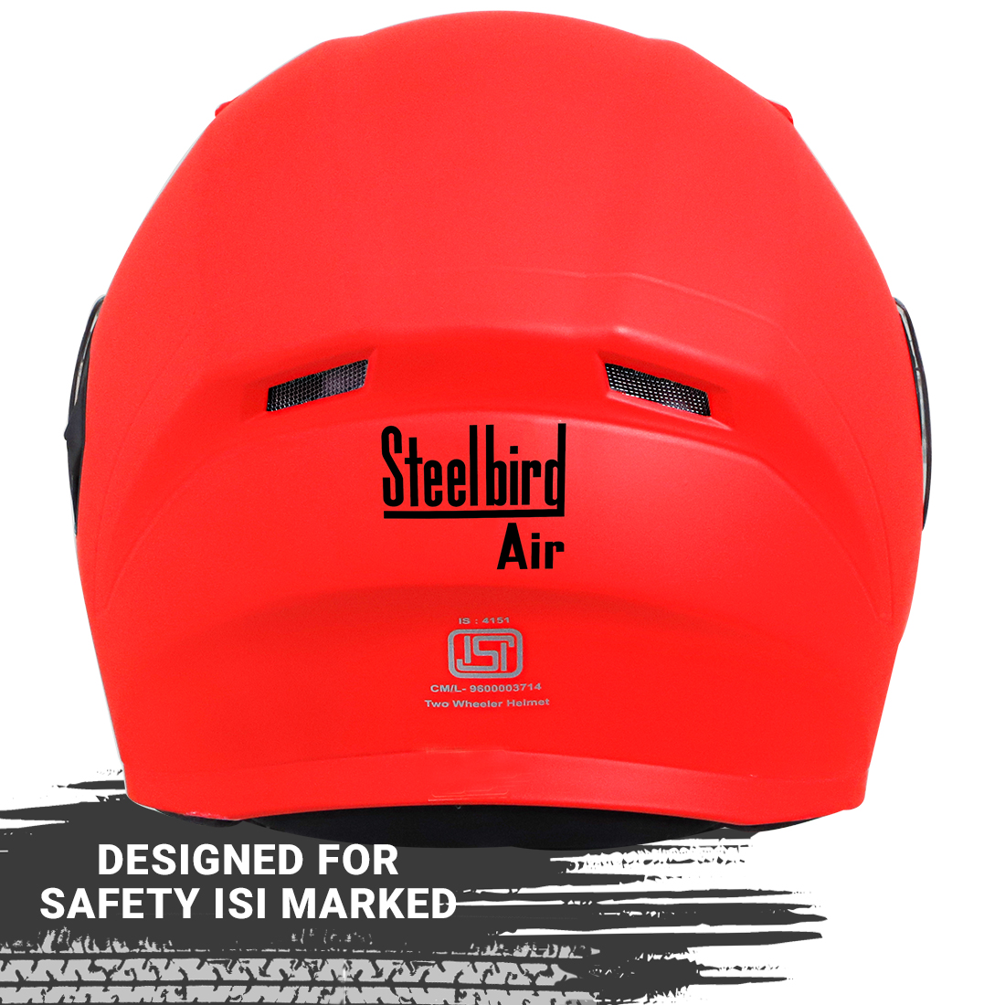 Steelbird SBA-21 GT Full Face ISI Certified Helmet With Inner Chrome Silver Sun Shield And Outer Clear Visor (Glossy Fluo Watermelon)