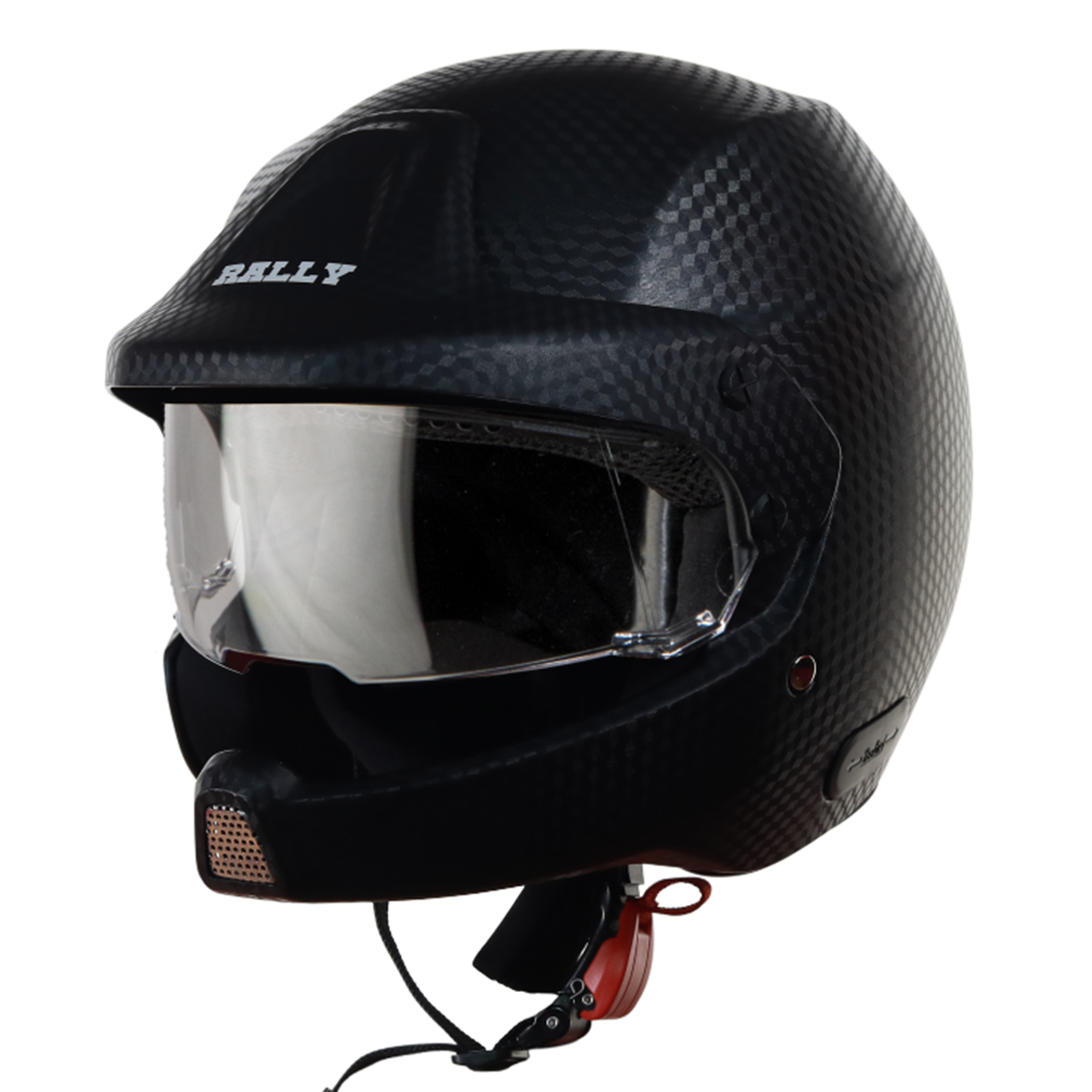 Steelbird 7Wings Rally Classic Open Face Helmet, ISI Certified Off Road Helmet ( Classic Black With Clear Visor )