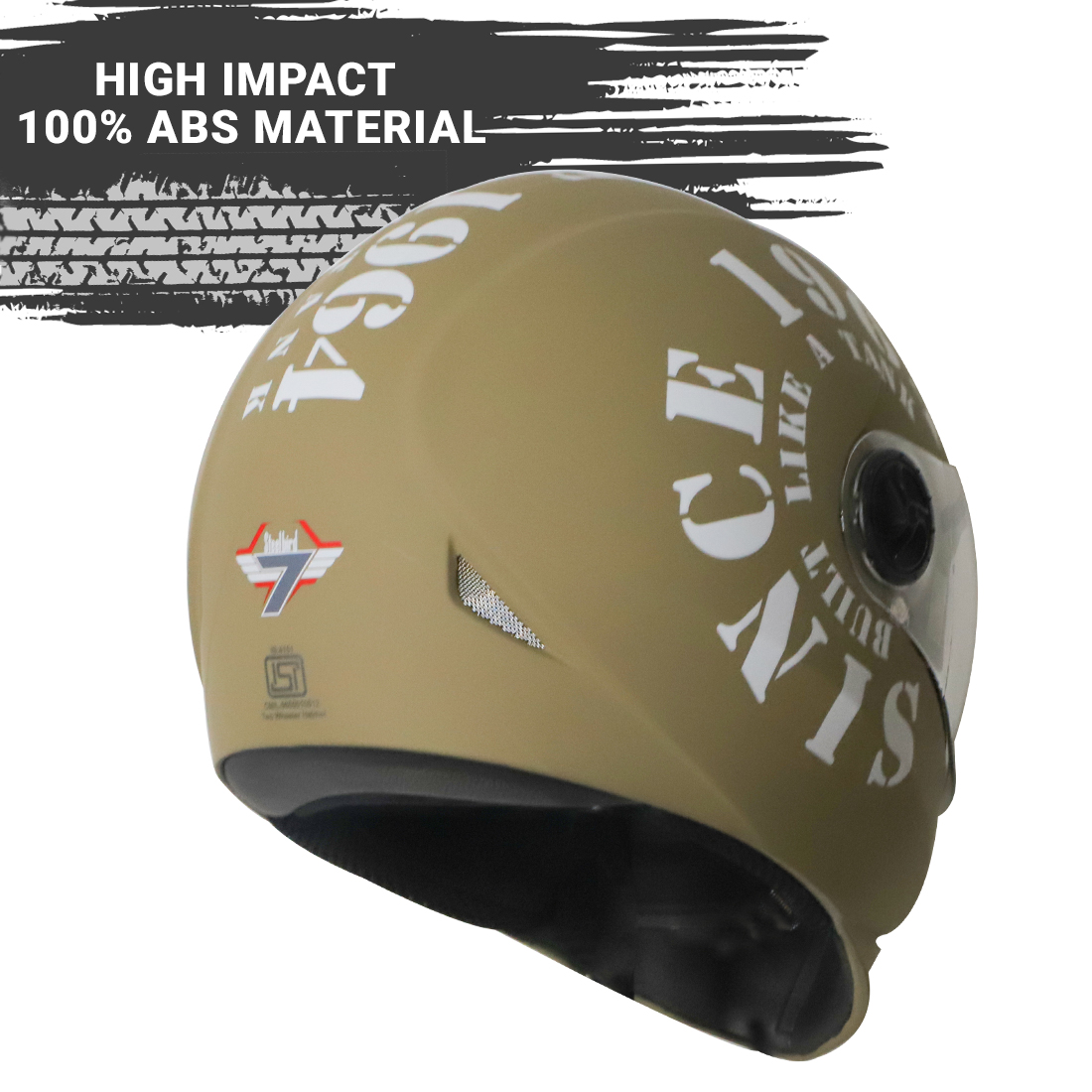 Steelbird SB-50 Adonis Tank Full Face Graphic Helmet Motorbike Helmet (Matt Desert Storm White With Clear Visor)