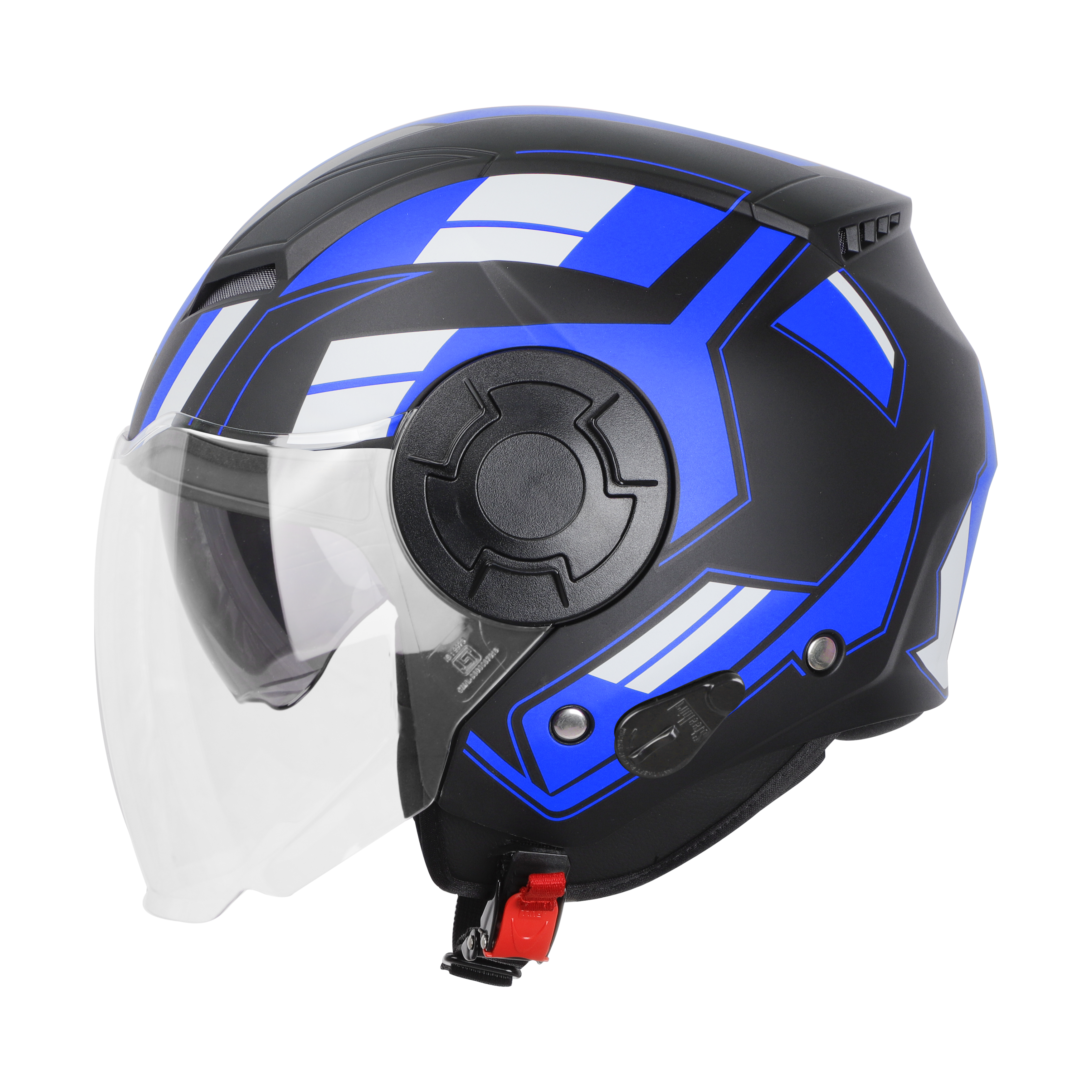 SBH-31 DRX PACE GLOSSY BLACK WITH BLUE (WITH INNER SUN SHIELD)