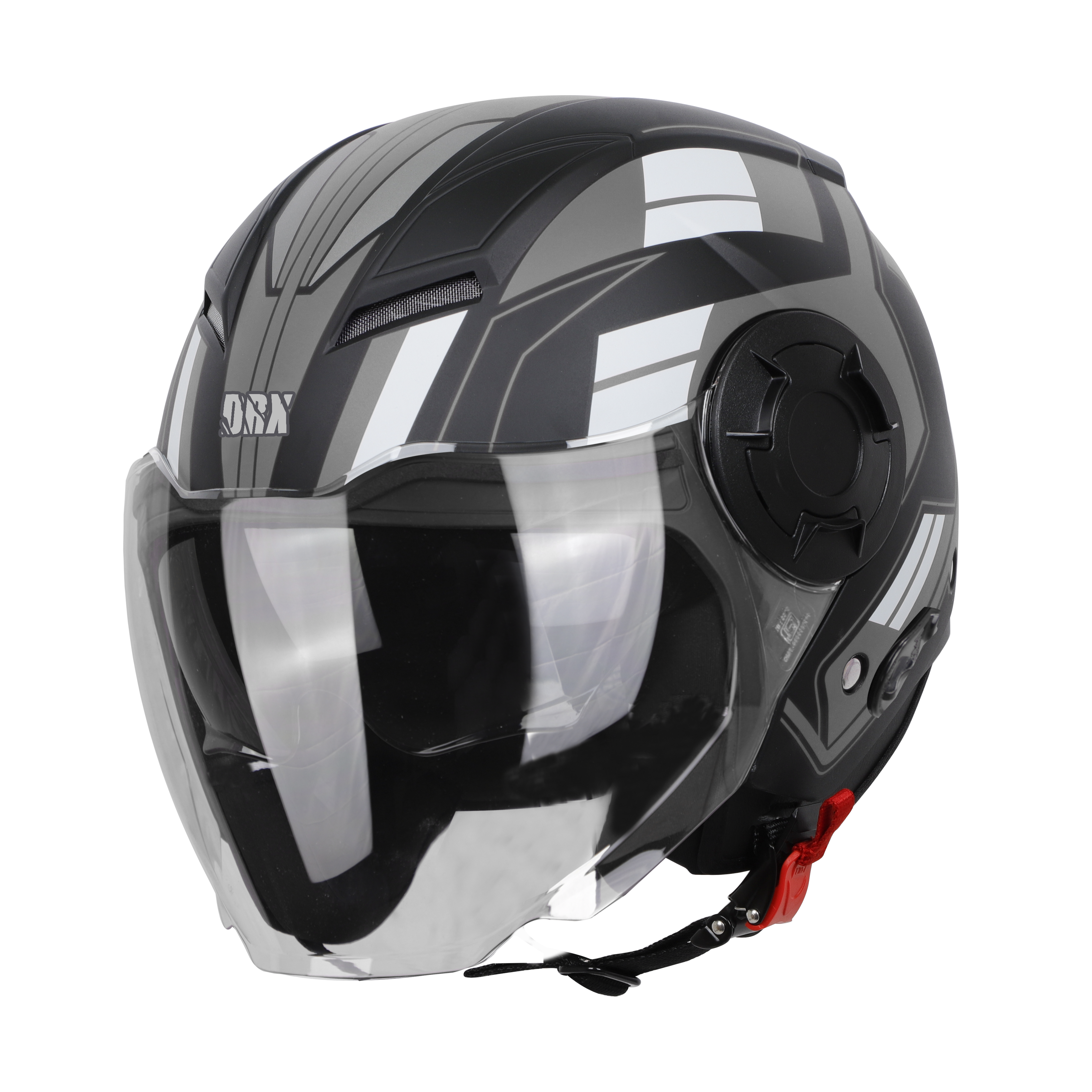 SBH-31 DRX PACE GLOSSY BLACK WITH GREY (WITH INNER SUN SHIELD)