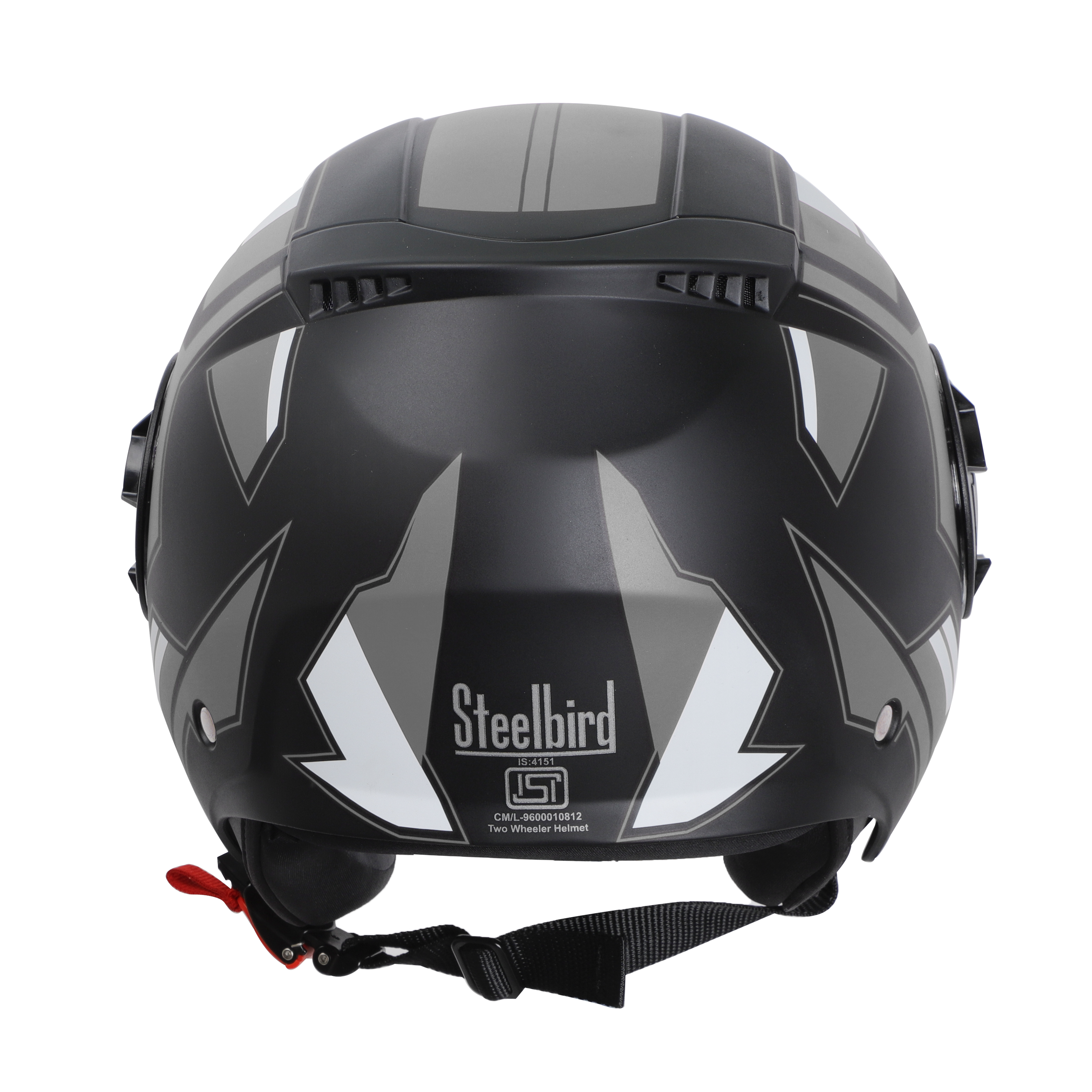 SBH-31 DRX PACE GLOSSY BLACK WITH GREY (WITH INNER SUN SHIELD)