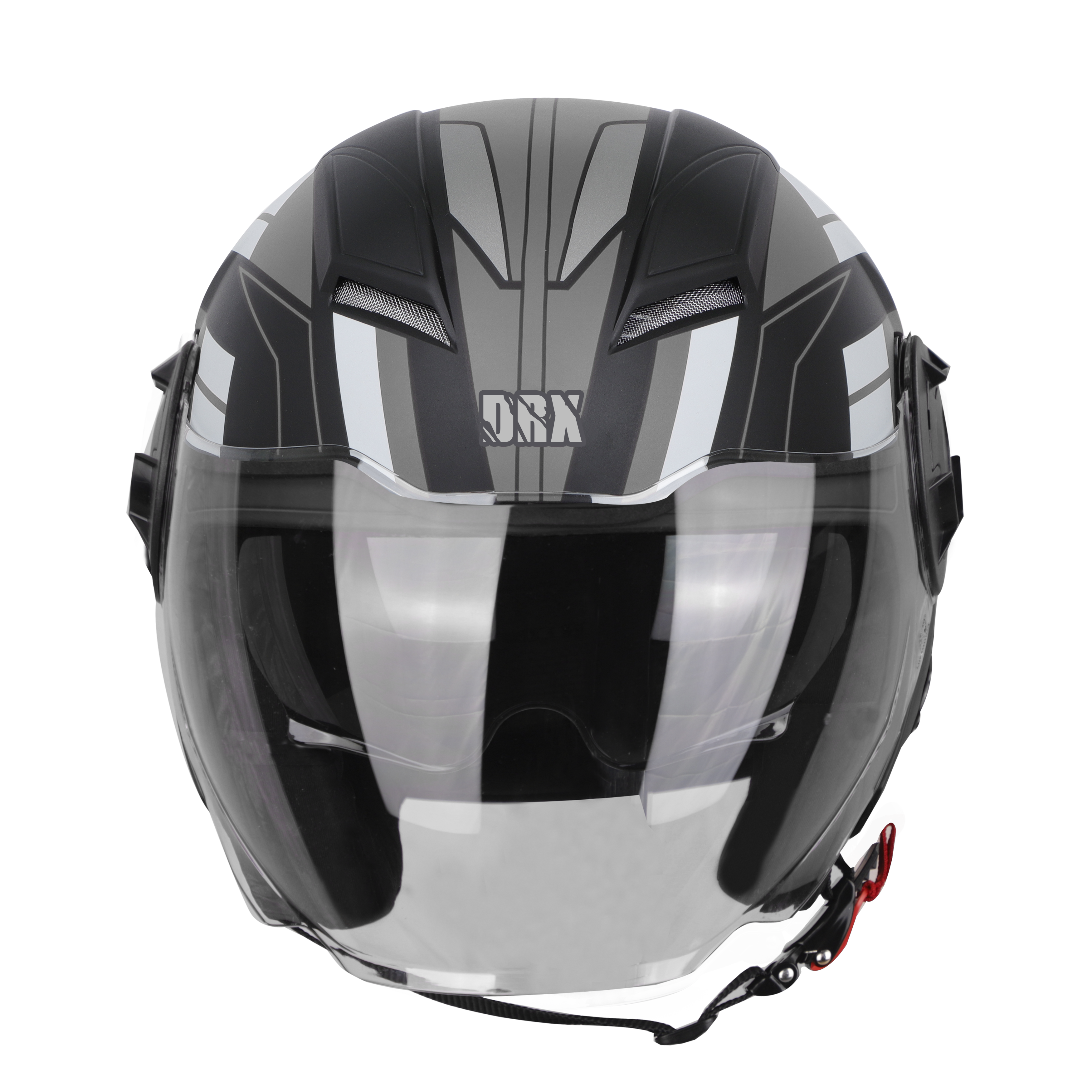 SBH-31 DRX PACE GLOSSY BLACK WITH GREY (WITH INNER SUN SHIELD)