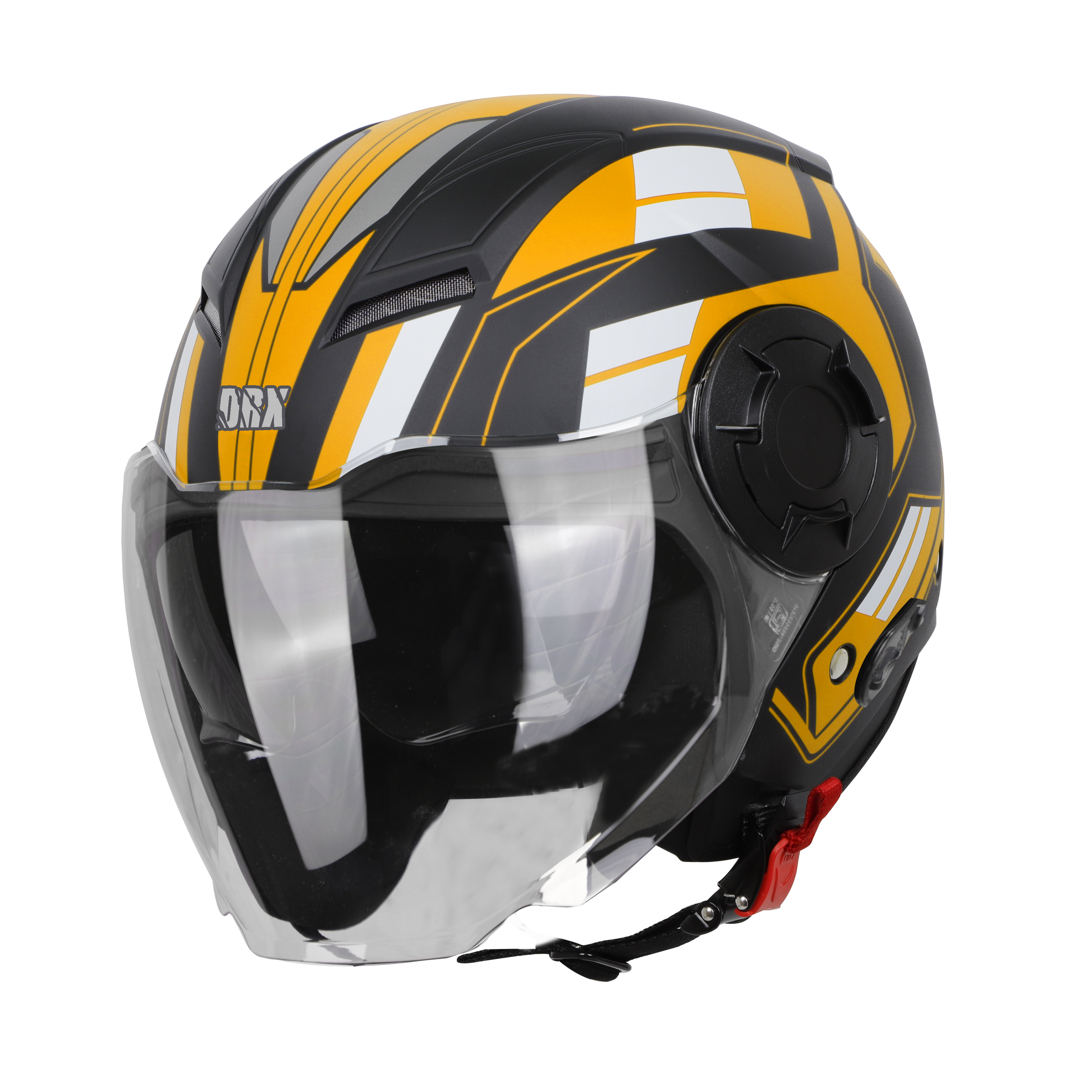 SBH-31 DRX PACE GLOSSY BLACK WITH ORANGE (WITH INNER SUN SHIELD)