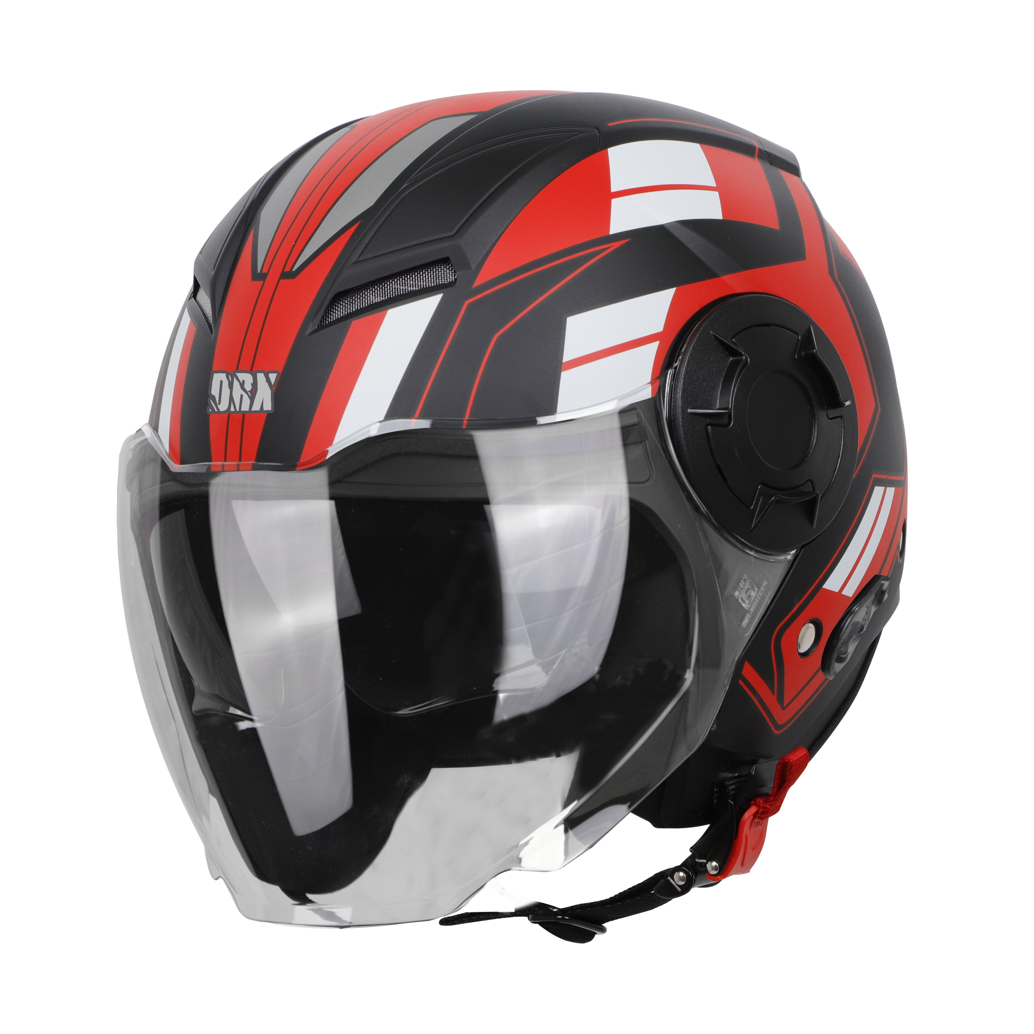 SBH-31 DRX PACE GLOSSY BLACK WITH RED (WITH INNER SUN SHIELD)