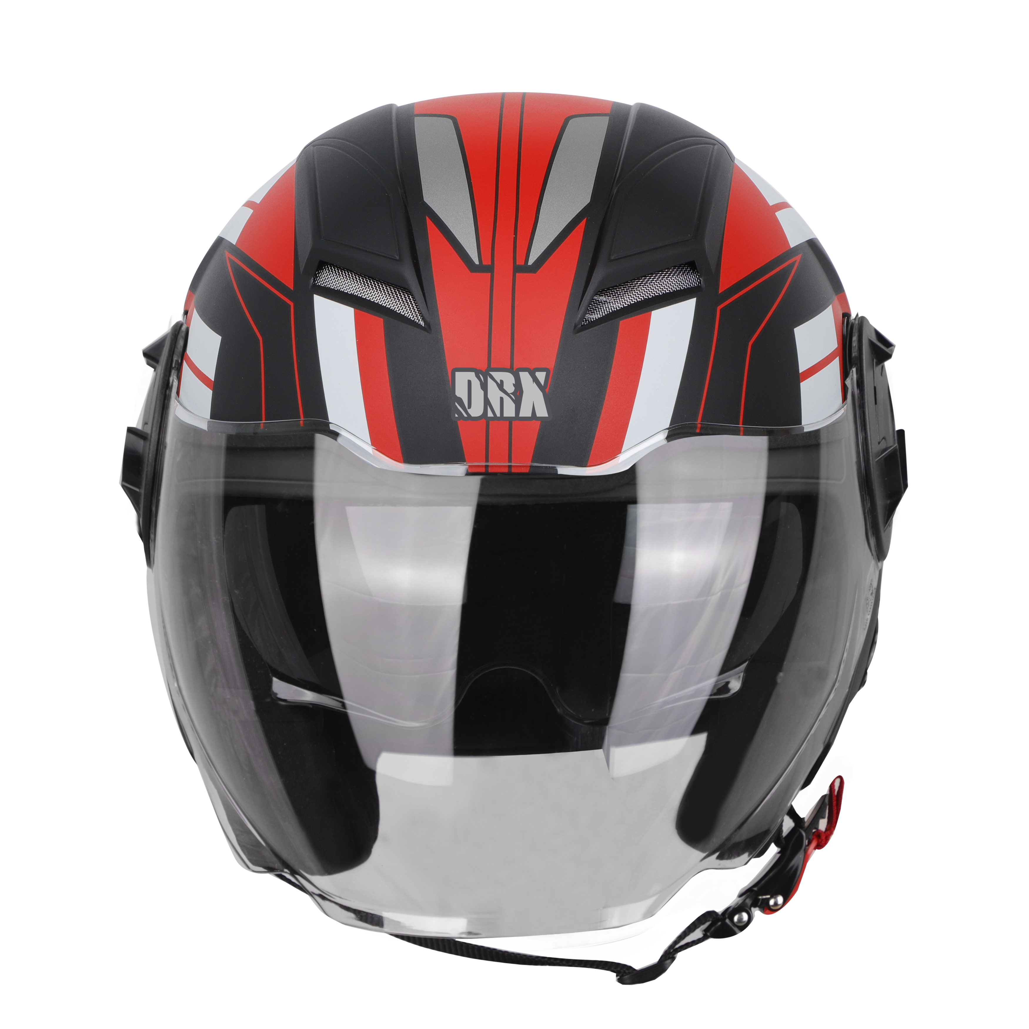 SBH-31 DRX PACE GLOSSY BLACK WITH RED (WITH INNER SUN SHIELD)