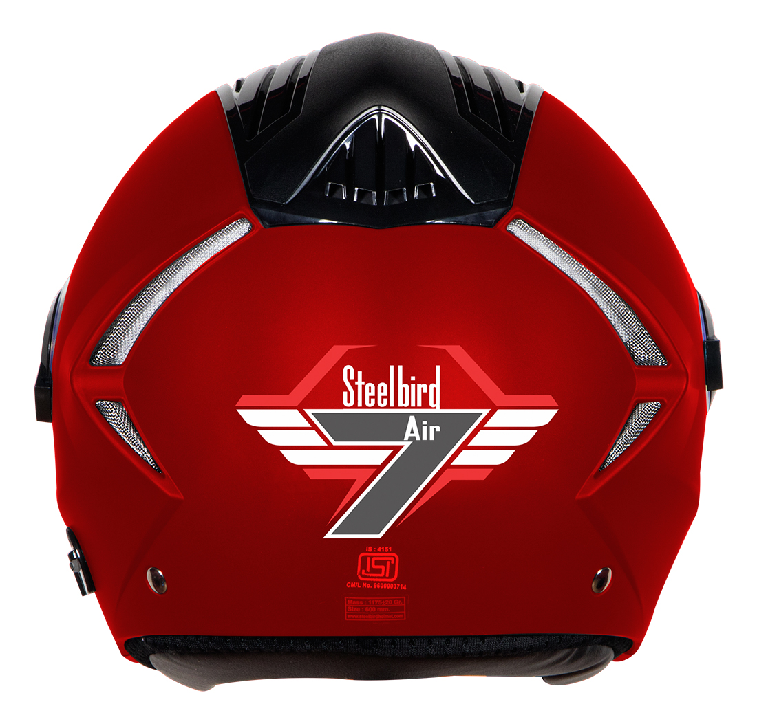 Steelbird SBA-2 7Wings ISI Certified Full Face Helmet (Matt Roso Dragon With Chrome Silver Visor)