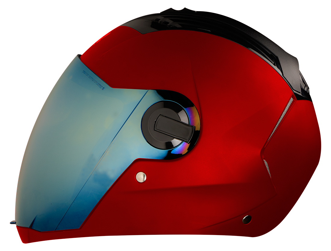 Steelbird SBA-2 7Wings ISI Certified Full Face Helmet (Matt Roso Dragon With Chrome Gold Visor)