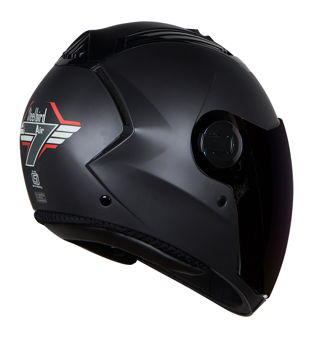 Steelbird SBA-2 7Wings ISI Certified Full Face Helmet (Matt Axis Grey With Chrome Rainbow Visor)