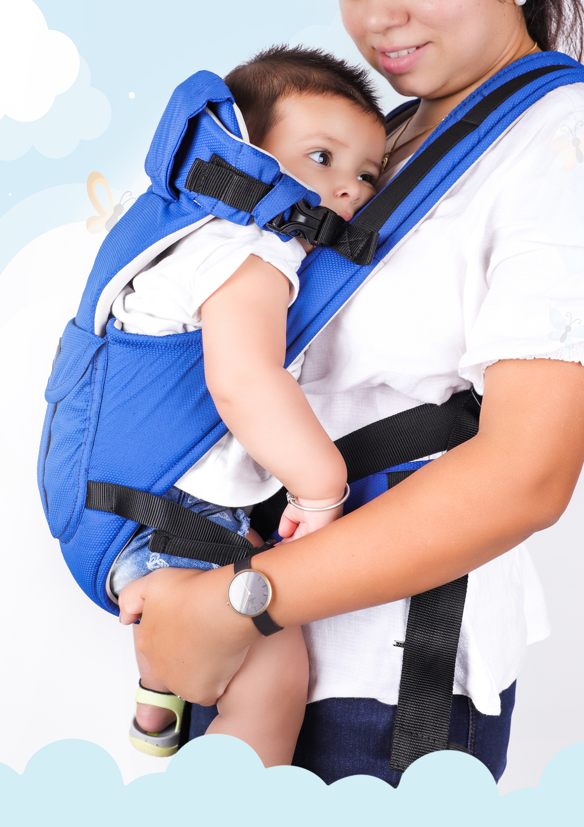 4 IN 1 ROYAL BABY CARRIER - ROYAL BLUE