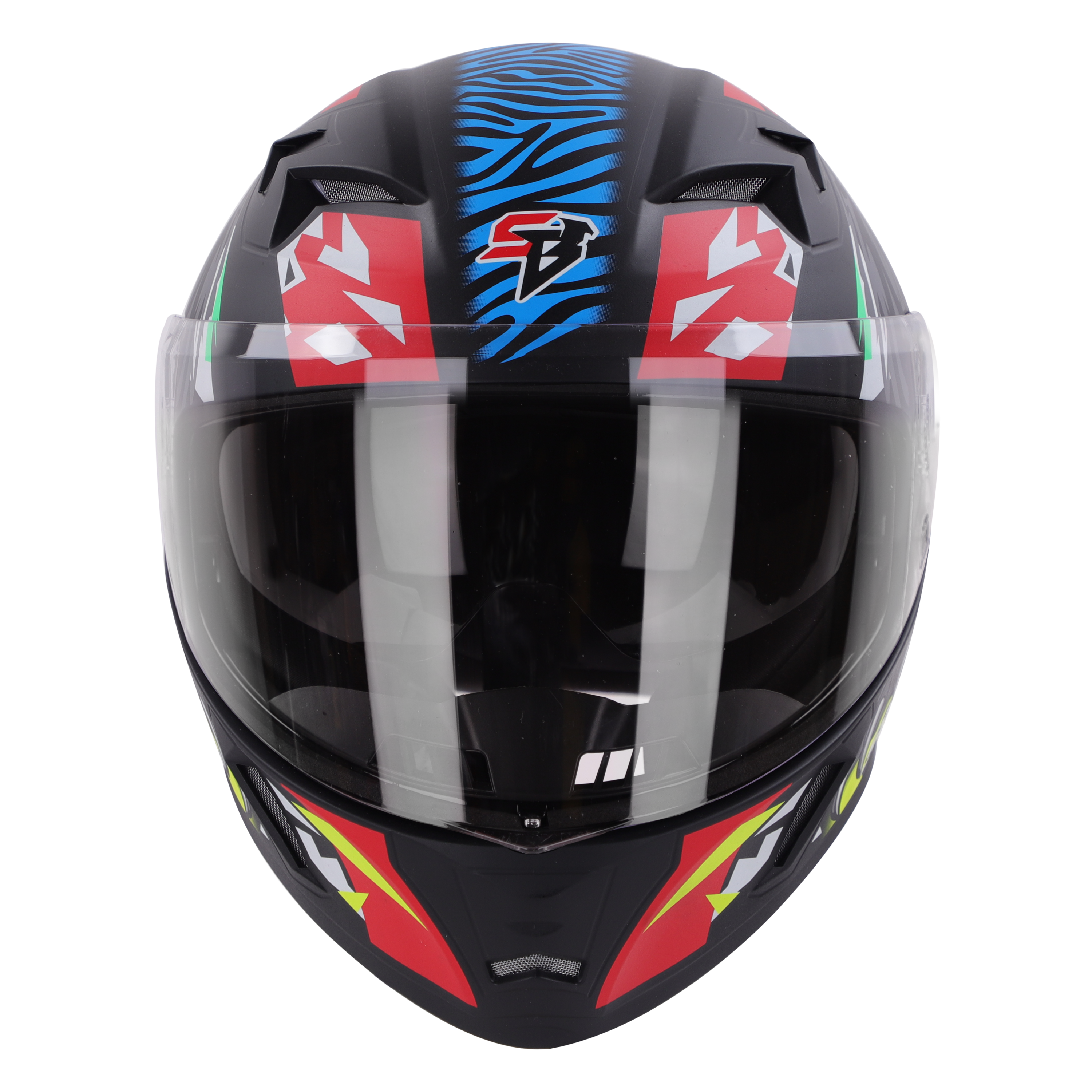 SBA-21 PANTHA GLOSSY BLACK WITH RED/NEON (WITH INNER SUN SHIELD & HIGH-END INTERIOR)