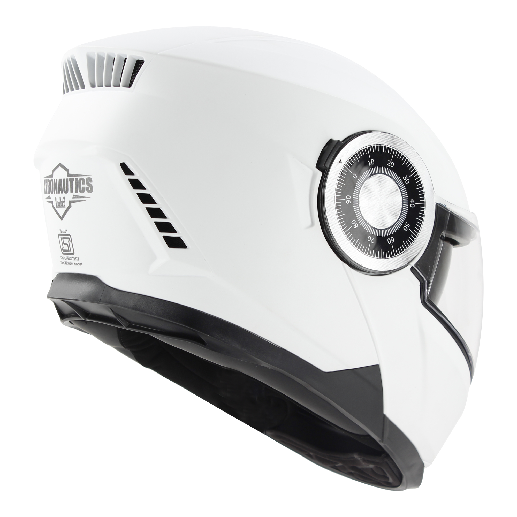 SBH-40 GLOSSY WHITE WITH INNER SUN SHIELD AND MEDIUM-END INTERIOR