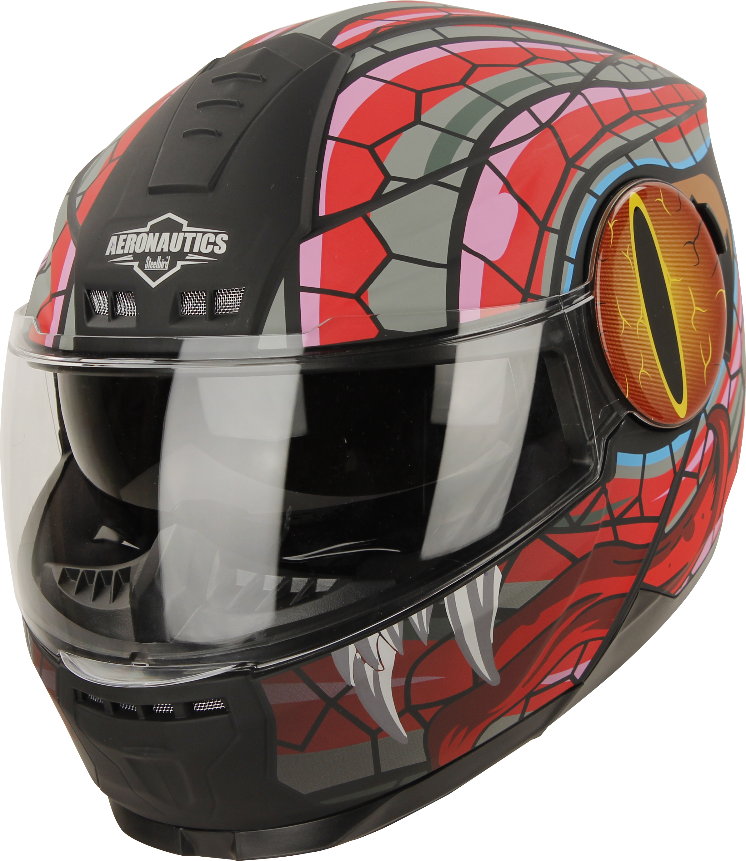 SBH-40 MAMBA MAT BLACK WITH RED (INNER SUN SHIELD AND HIGH-END INTERIOR)