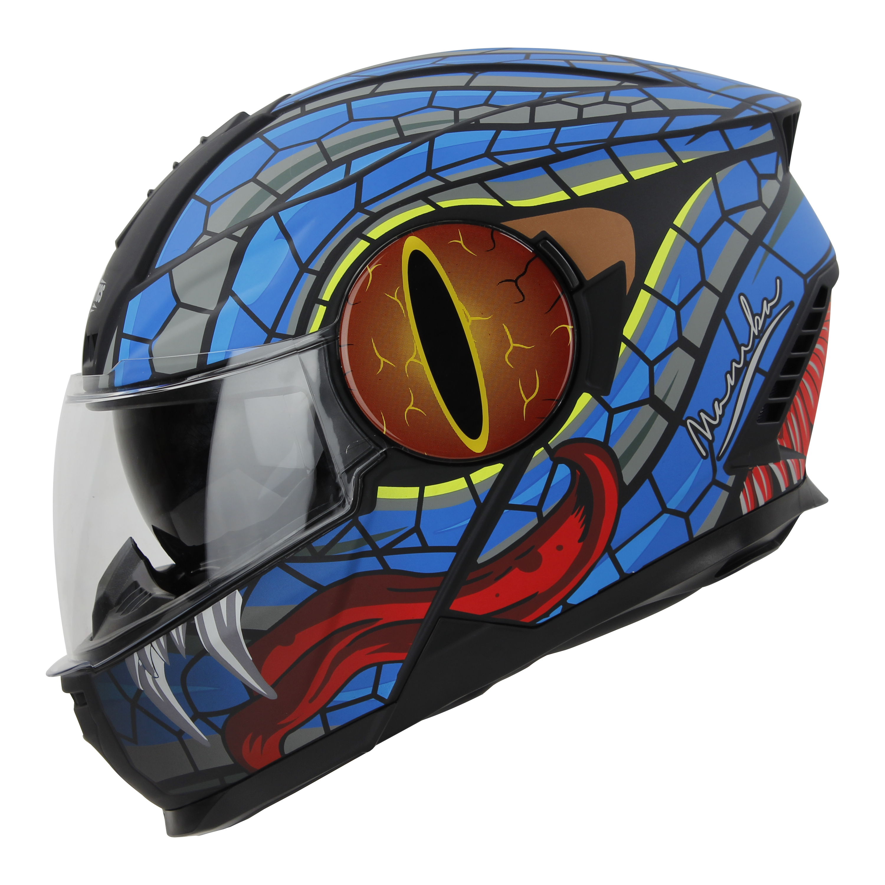 SBH-40 MAMBA MAT BLACK WITH BLUE (INNER SUN SHIELD AND HIGH-END INTERIOR)