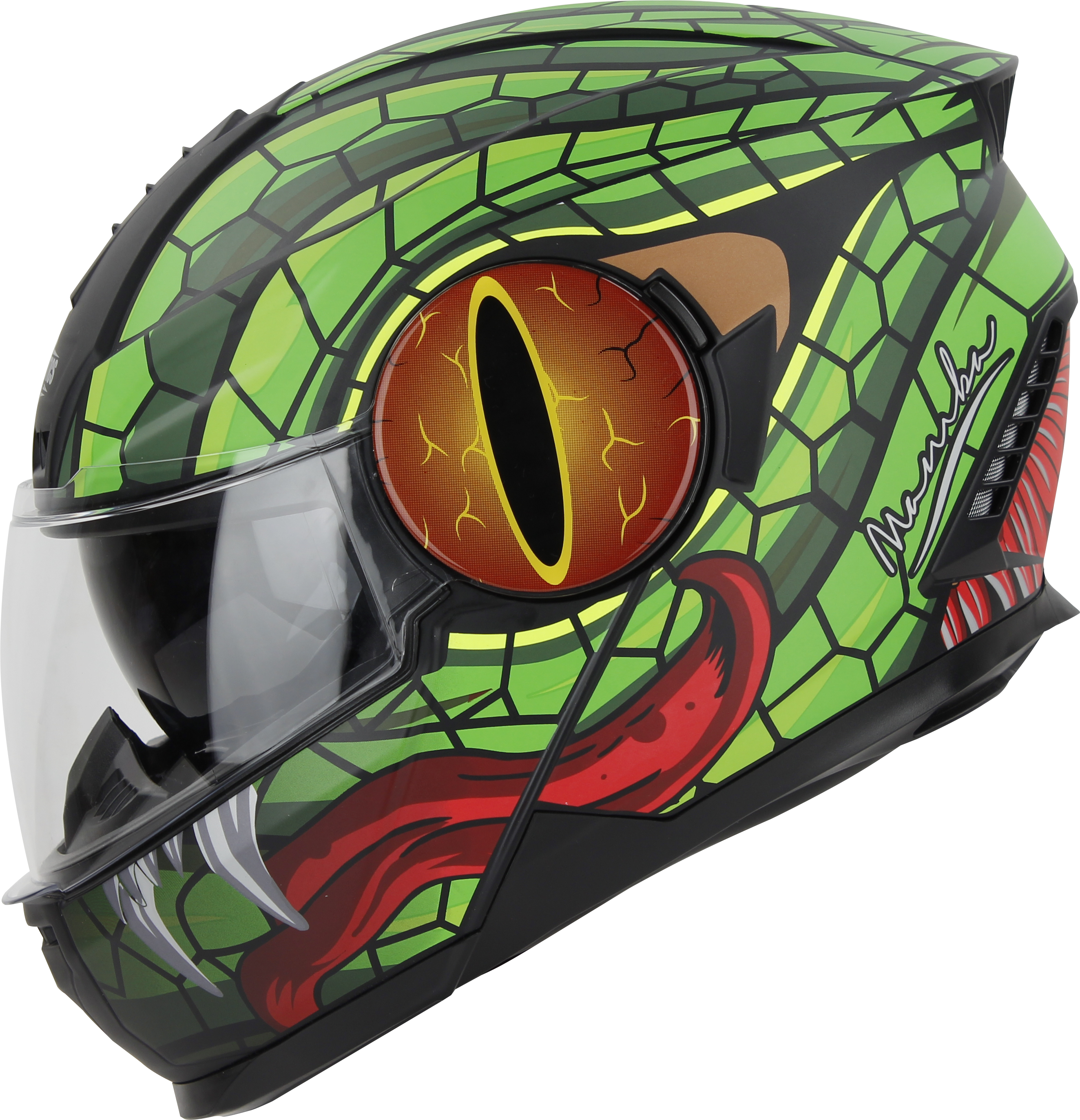 SBH-40 MAMBA GLOSSY BLACK WITH GREEN (INNER SUN SHIELD AND HIGH-END INTERIOR)