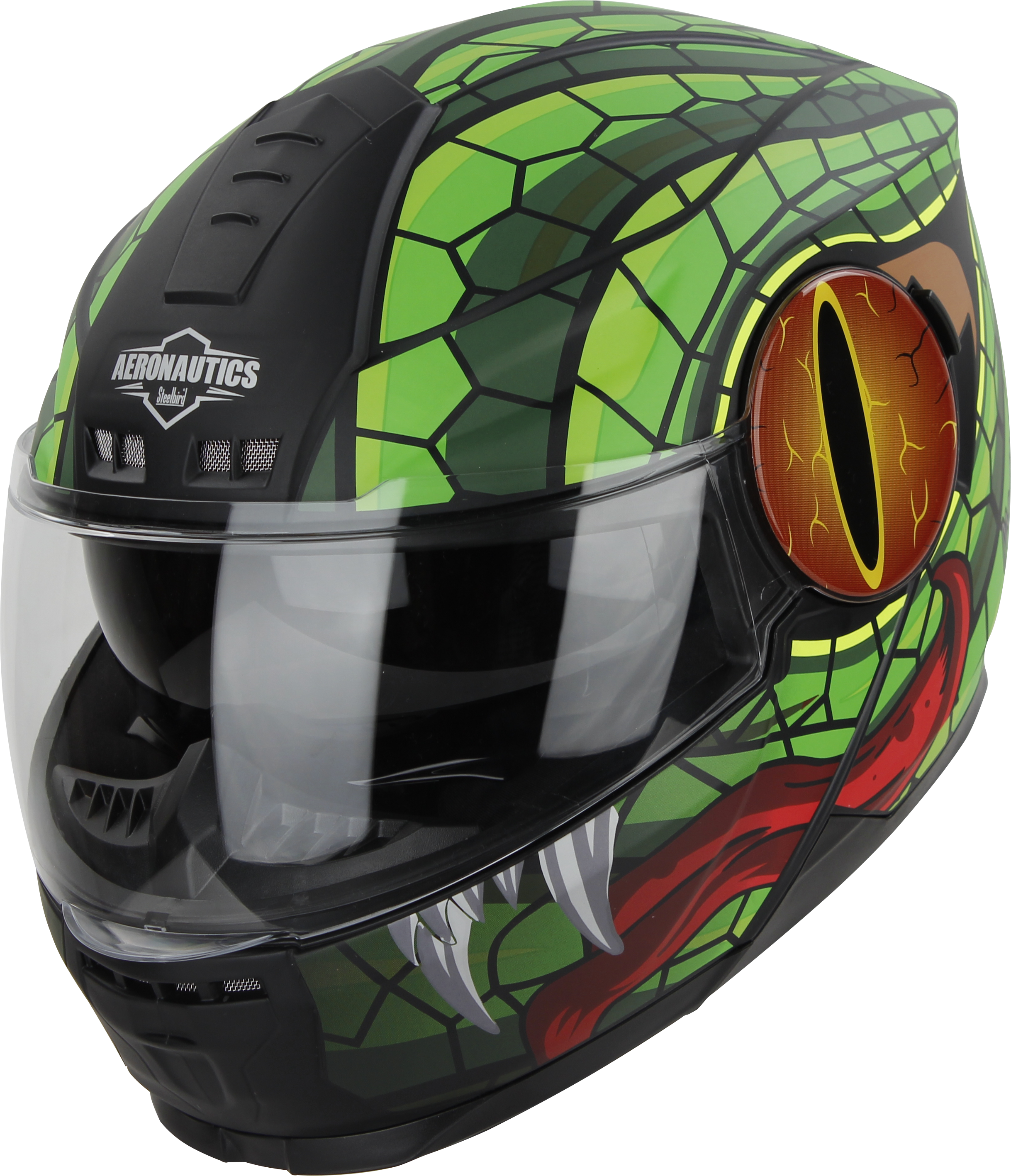 SBH-40 MAMBA MAT GREEN WITH GREEN (INNER SUN SHIELD AND HIGH-END INTERIOR)