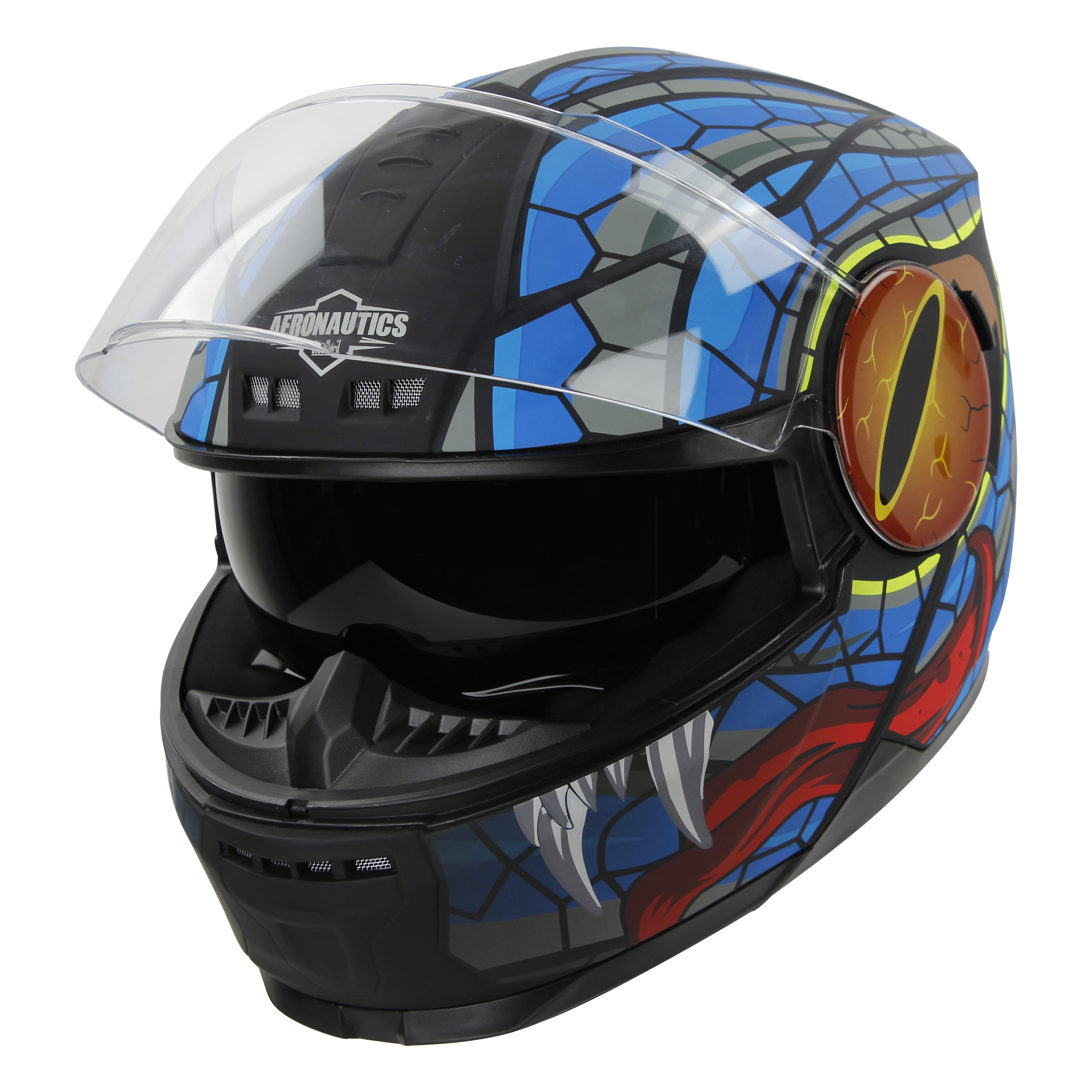 SBH-40 MAMBA MAT BLACK WITH BLUE (WITH INNER SUN SHIELD AND MEDIUM-END INTERIOR)