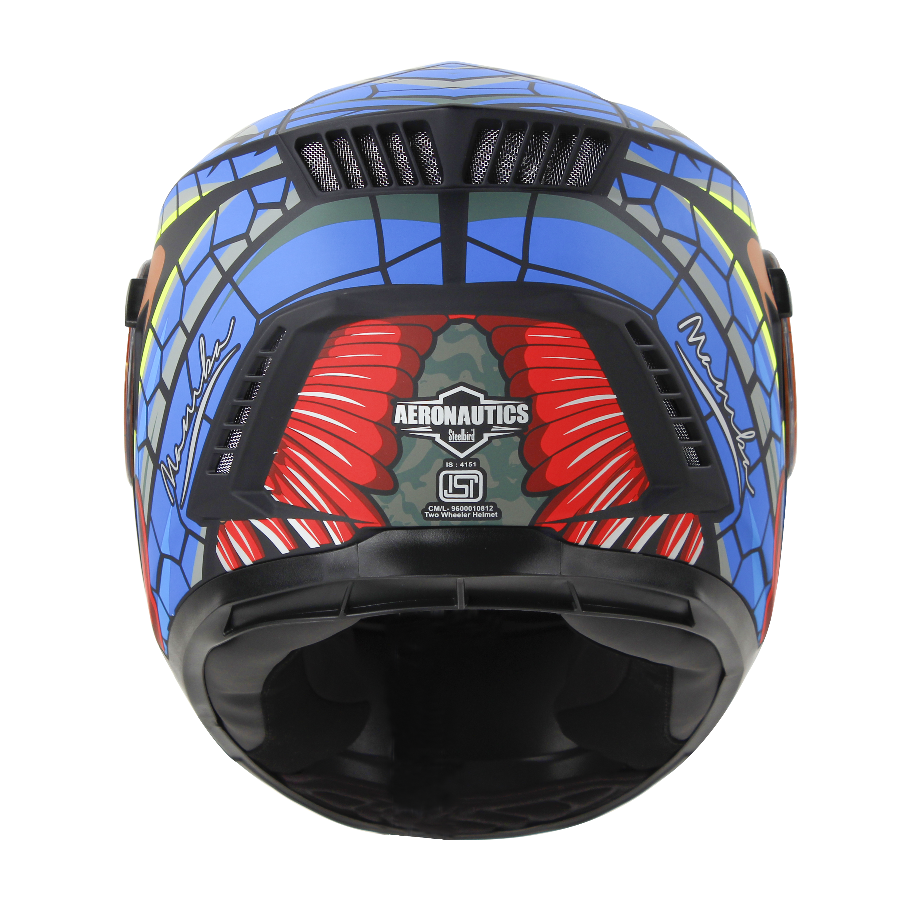 SBH-40 MAMBA MAT BLACK WITH BLUE (WITH INNER SUN SHIELD AND MEDIUM-END INTERIOR)