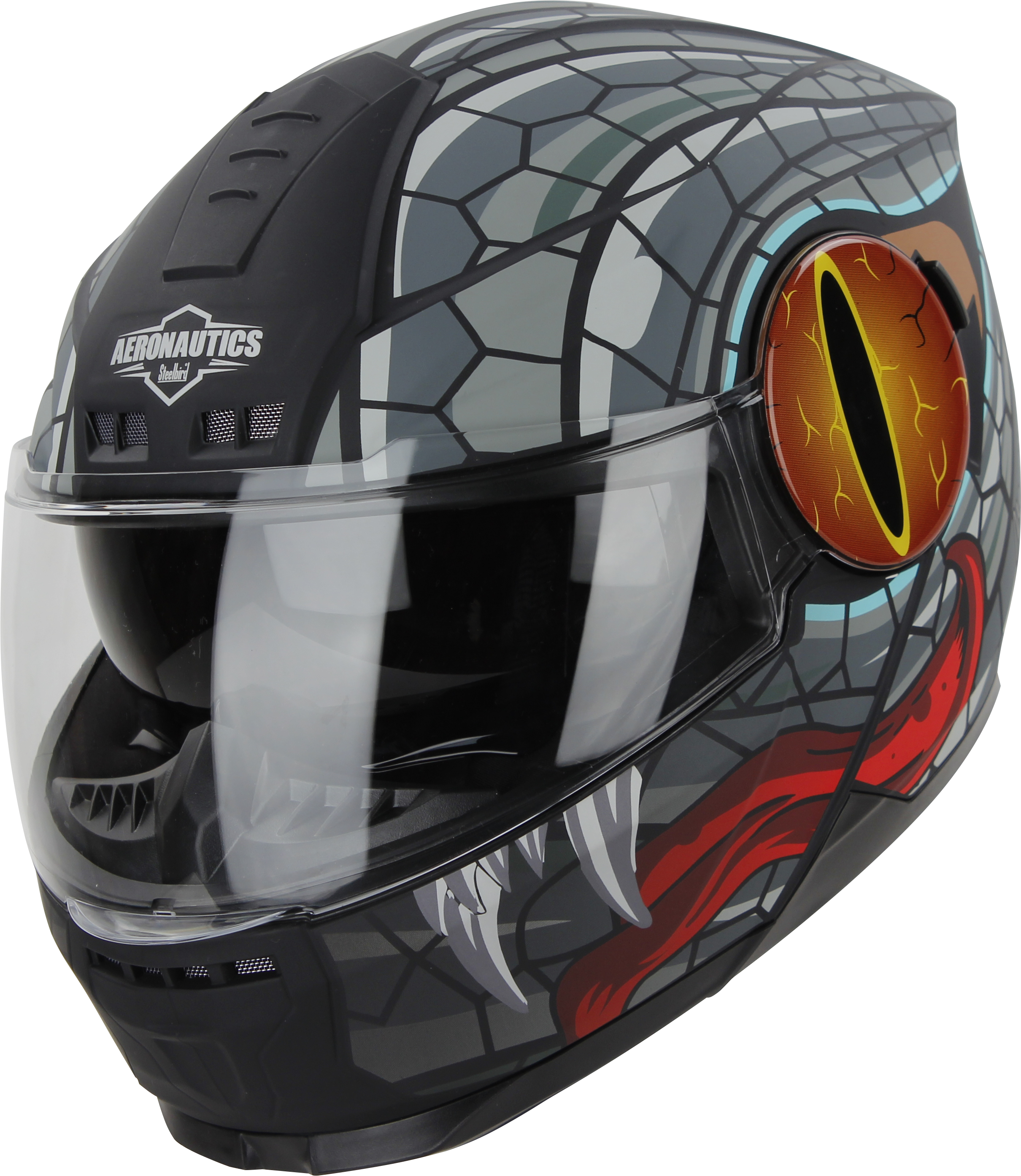 SBH-40 MAMBA MAT BLACK WITH GREY (WITH INNER SUN SHIELD AND MEDIUM-END INTERIOR)