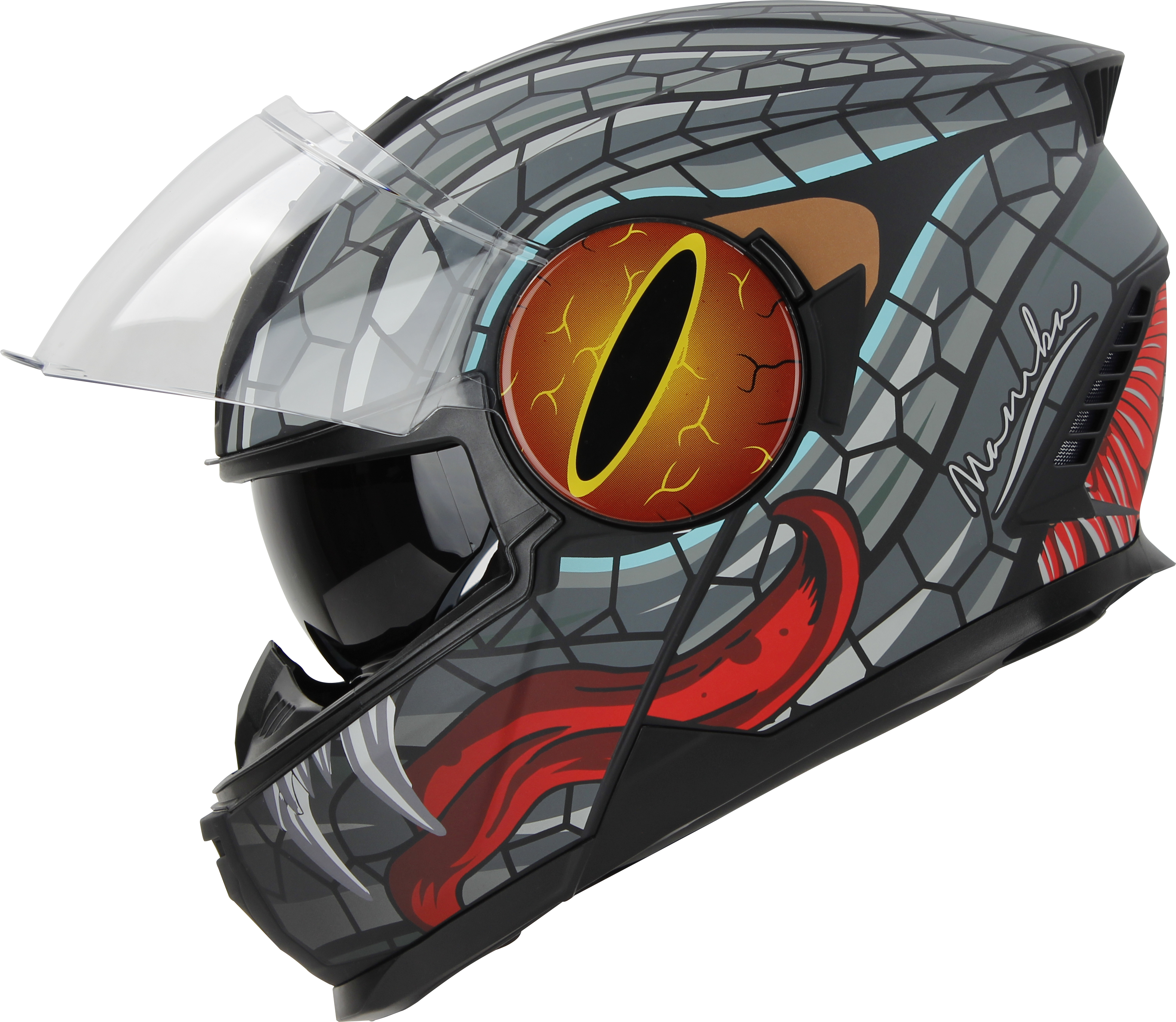 SBH-40 MAMBA MAT BLACK WITH GREY (WITH INNER SUN SHIELD AND MEDIUM-END INTERIOR)