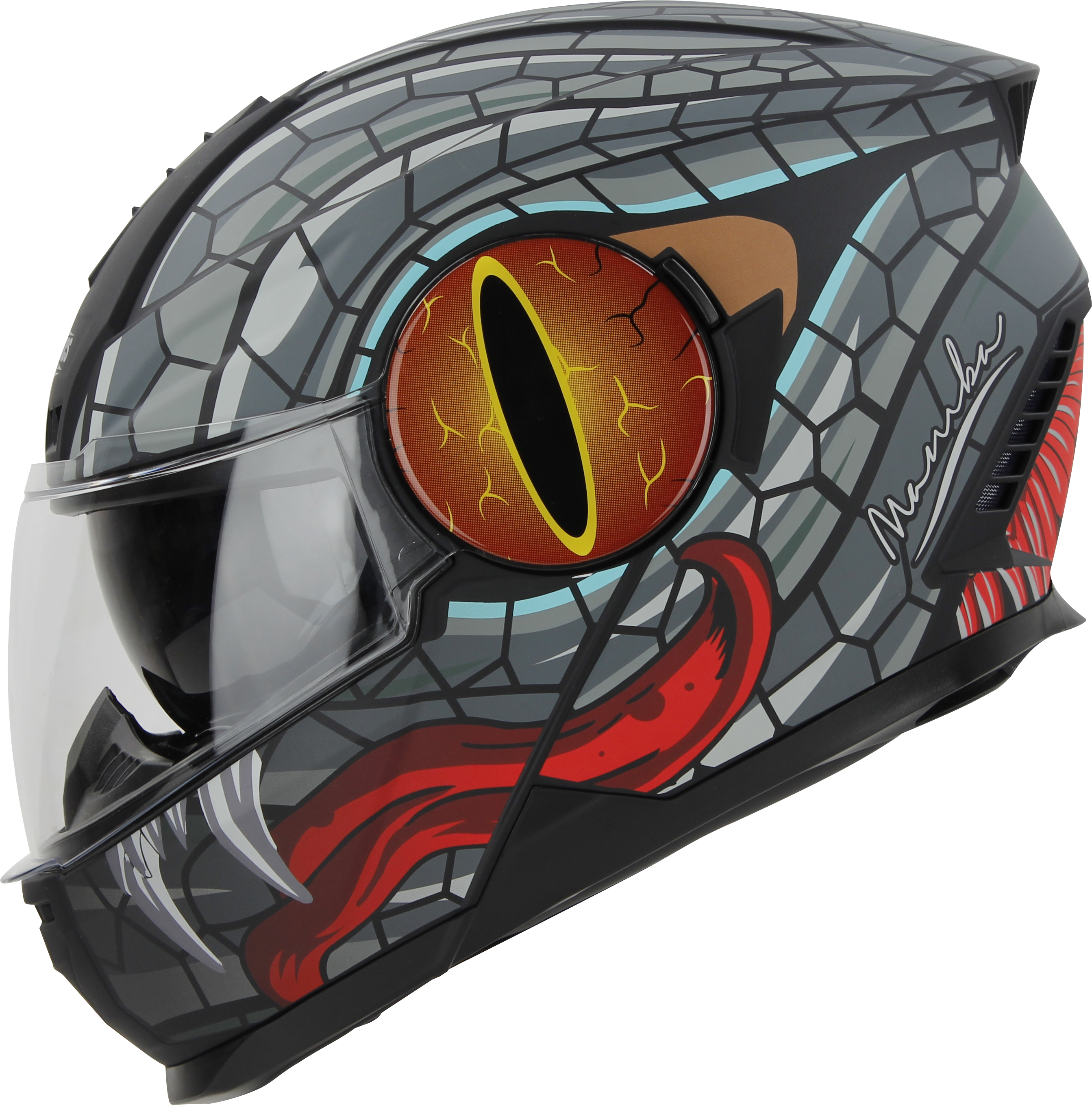 SBH-40 MAMBA MAT BLACK WITH GREY (WITH INNER SUN SHIELD AND MEDIUM-END INTERIOR)