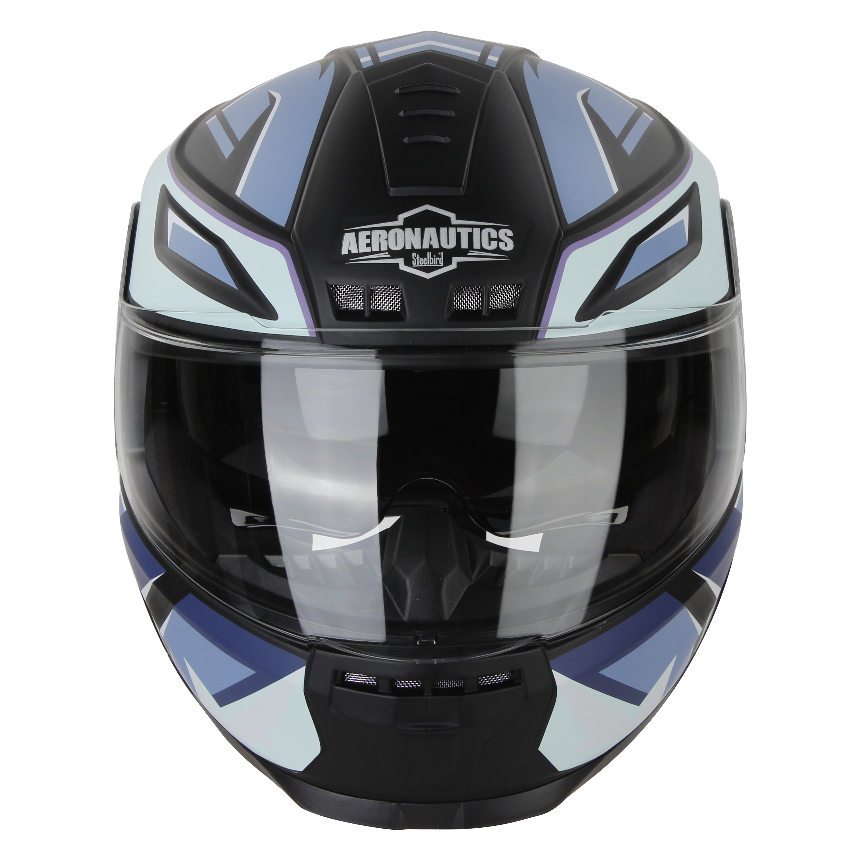 SBH-40 SPEED GLOSSY BLACK WITH STONE BLUE (INNER SUN SHIED AND HIGH-END INTERIOR)