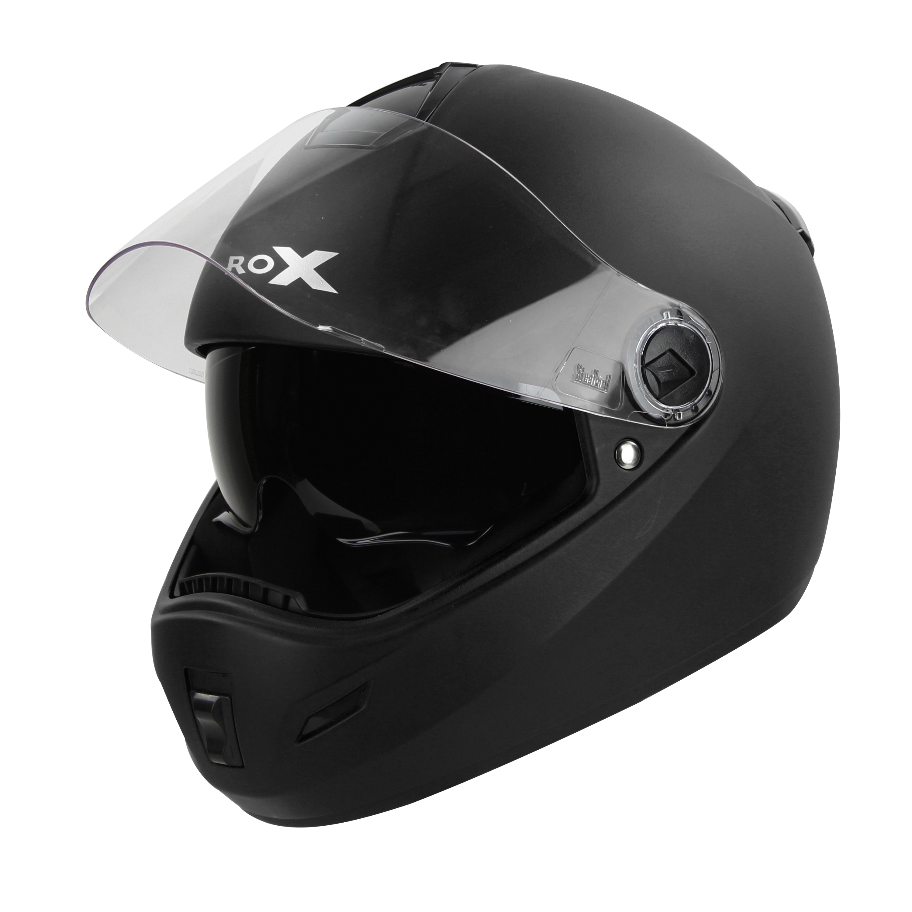 SBH-34 ROX REFLECTIVE GLOSSY BLACK WITH INNER SUN SHIELD