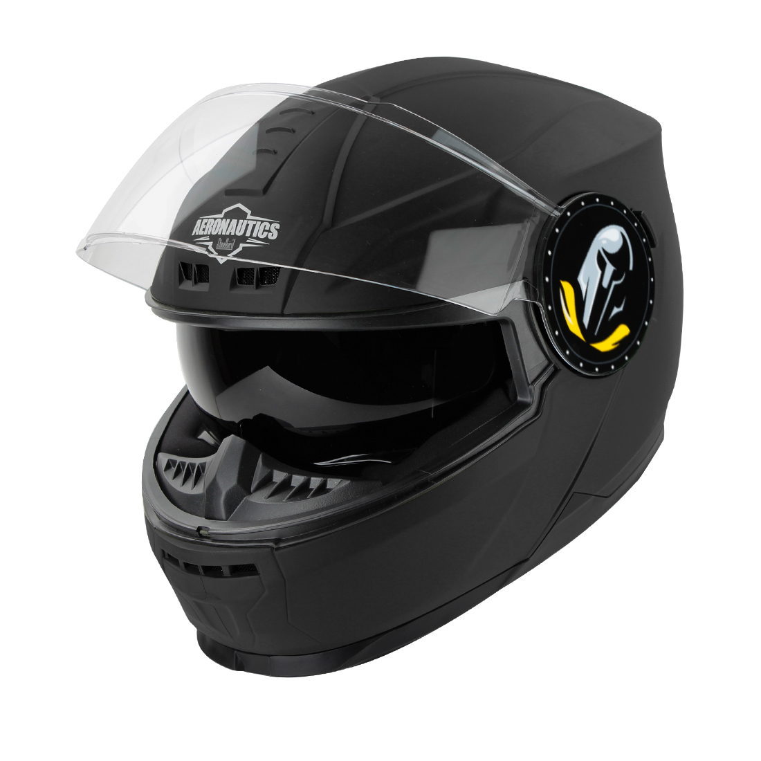 Steelbird SBH-40 ISI Certified Full Face Helmet for Men and Women with Inner Smoke Sun Shield (Glossy Midnight Black)