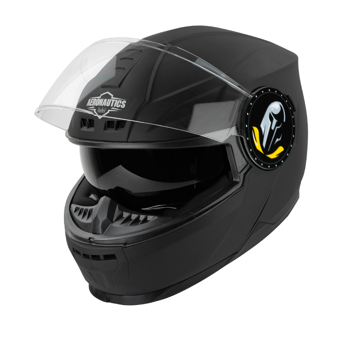 Steelbird SBH-40 ISI Certified Full Face Helmet For Men And Women With Inner Smoke Sun Shield (Glossy Midnight Black)