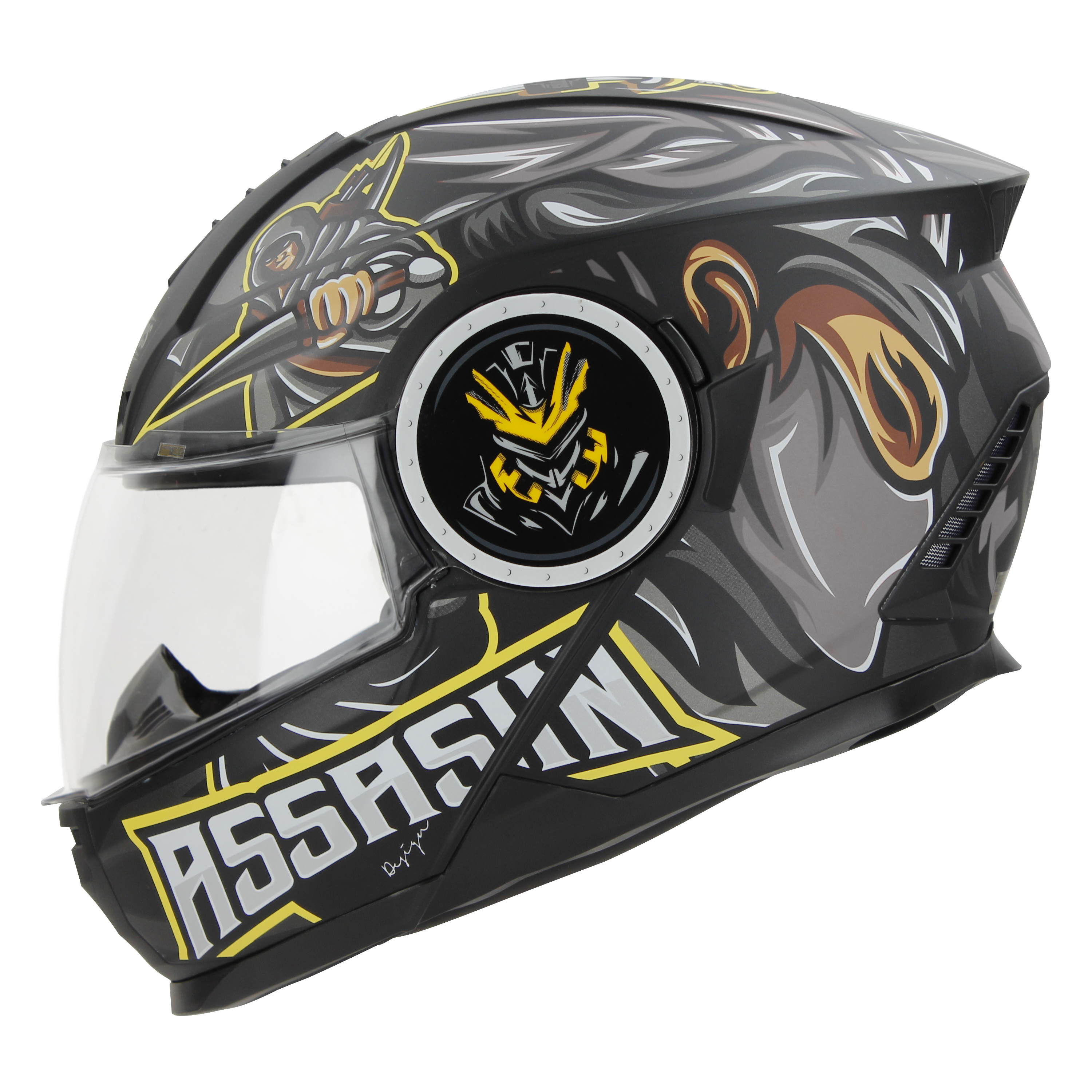 SBH-40 (SV) (HE) ASSASIN GLOSSY BLACK WITH GREY