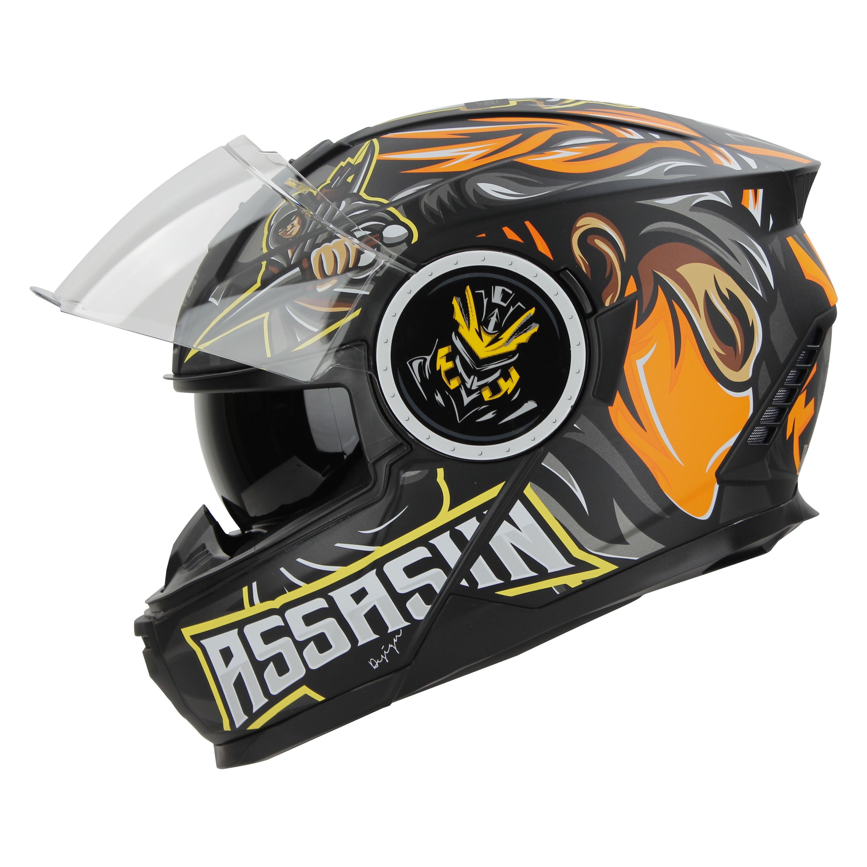 SBH-40 (ISS)(HE) ASSASIN GLOSSY BLACK WITH ORANGE