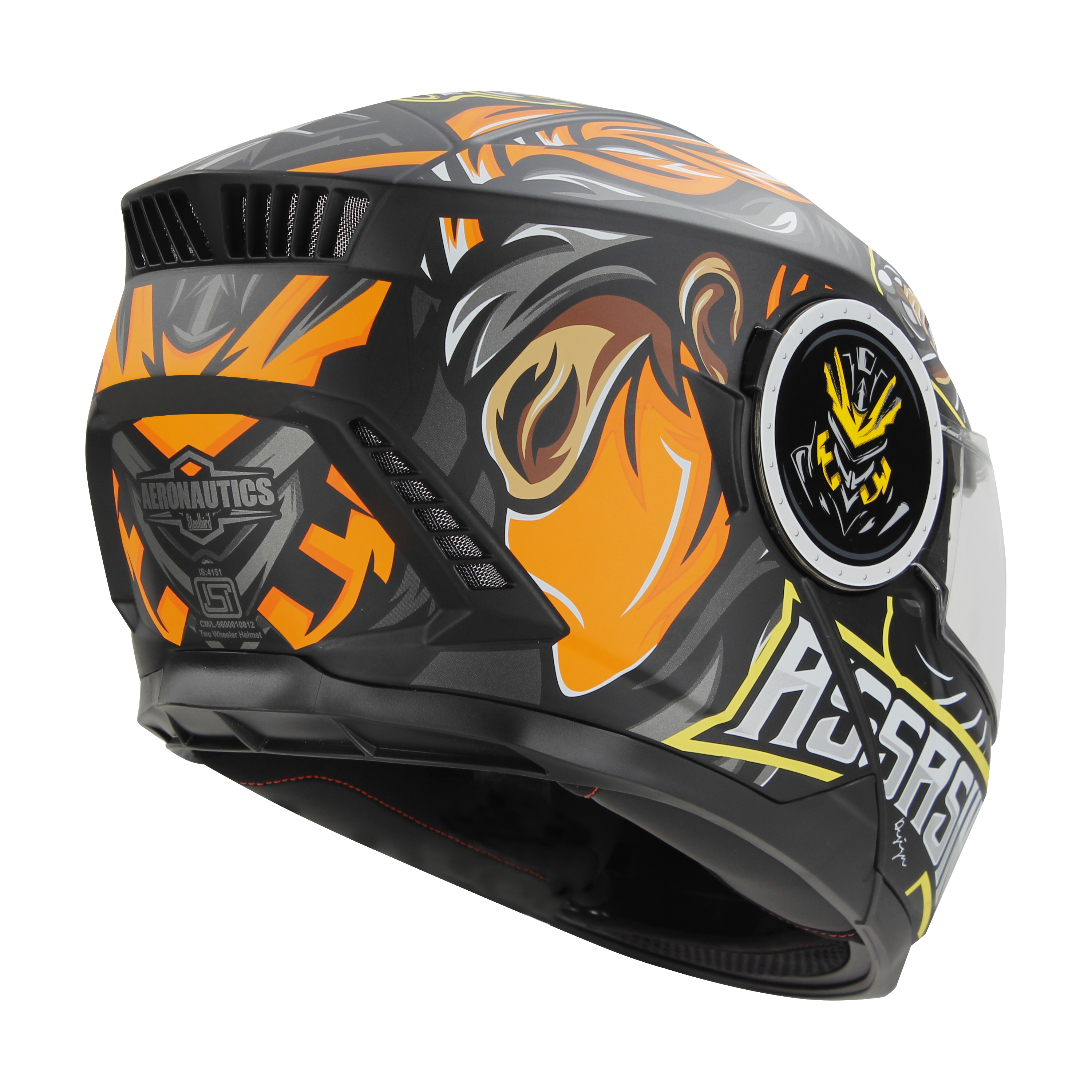 SBH-40 (ISS)(HE) ASSASIN GLOSSY BLACK WITH ORANGE