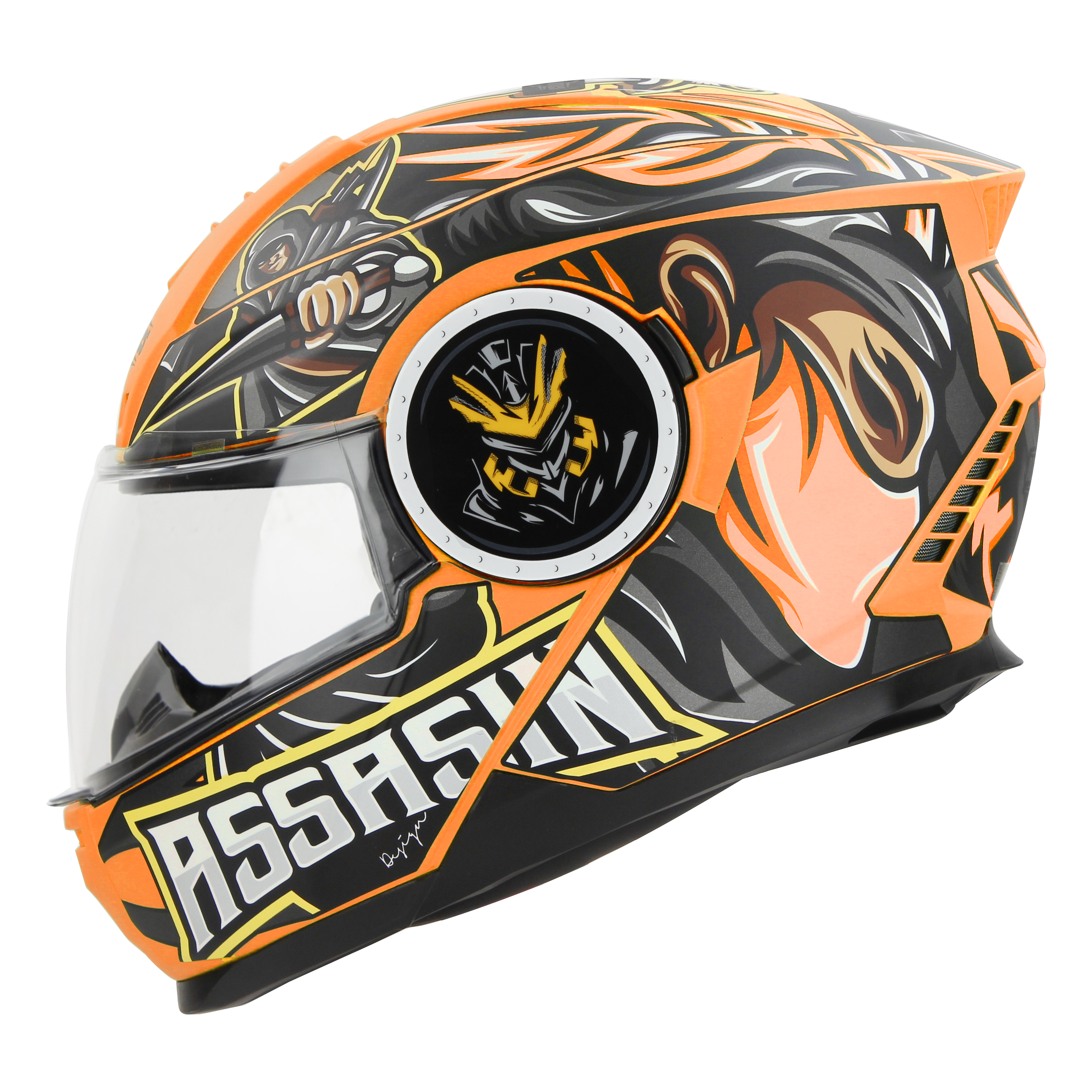 SBH-40 (SV) (HE) ASSASIN MAT JAZZ  ORANGE WITH ORANGE