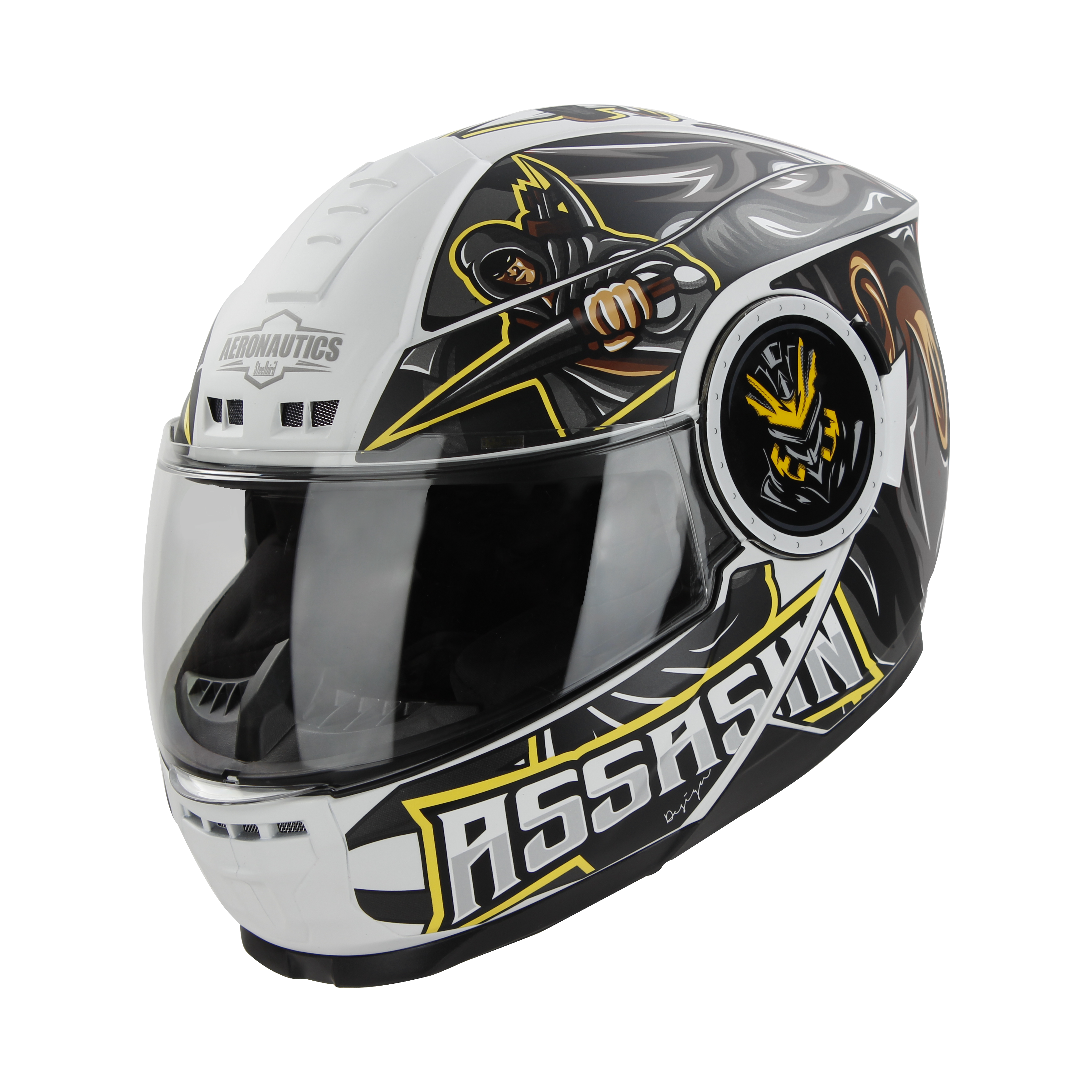 SBH-40 (SV)(ME) ASSASIN GLOSSY WHITE WITH GREY