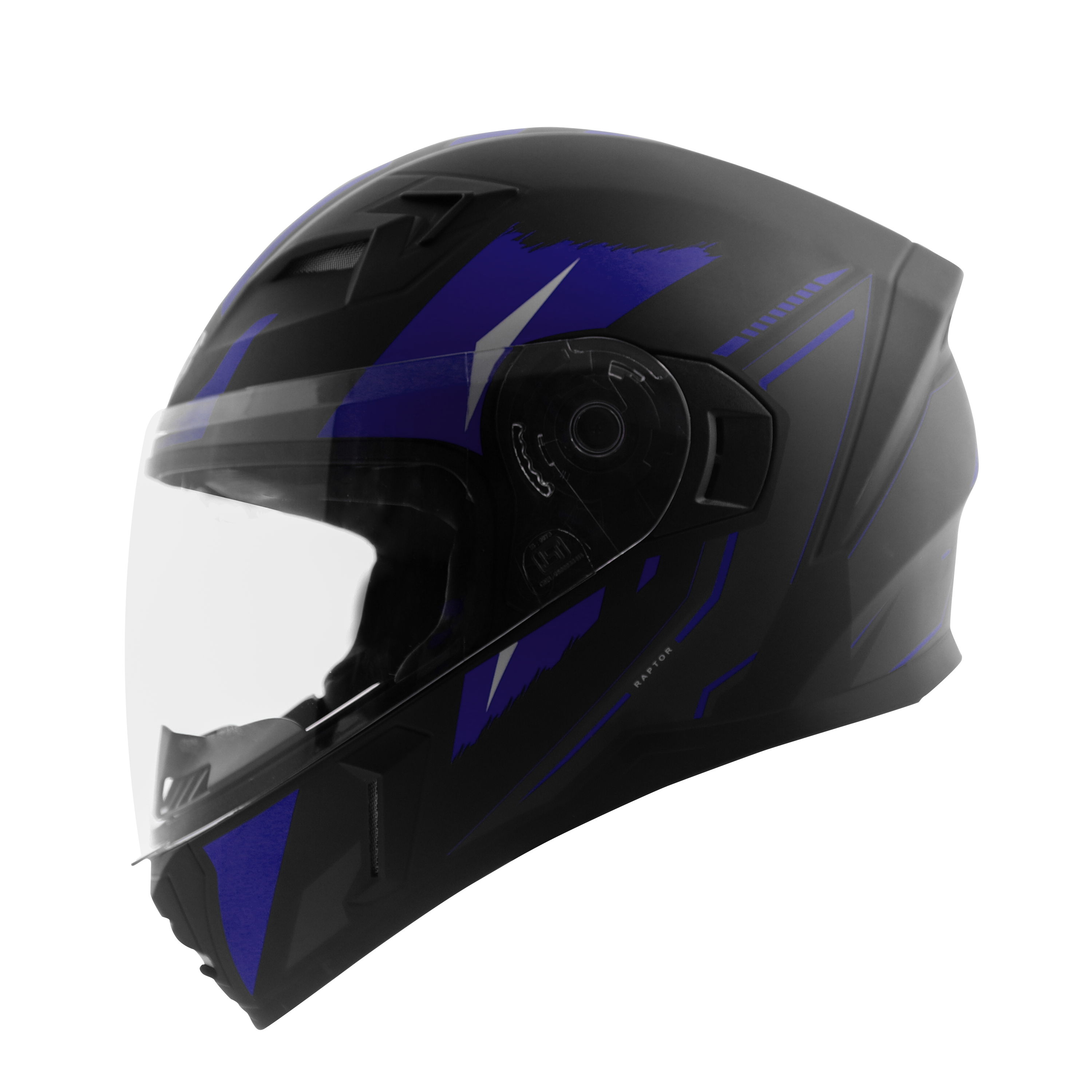 SBA-21 AIR (SV) GLOSSY BLACK WITH BLUE WITH LONG CHEEK PAD INTERIOR