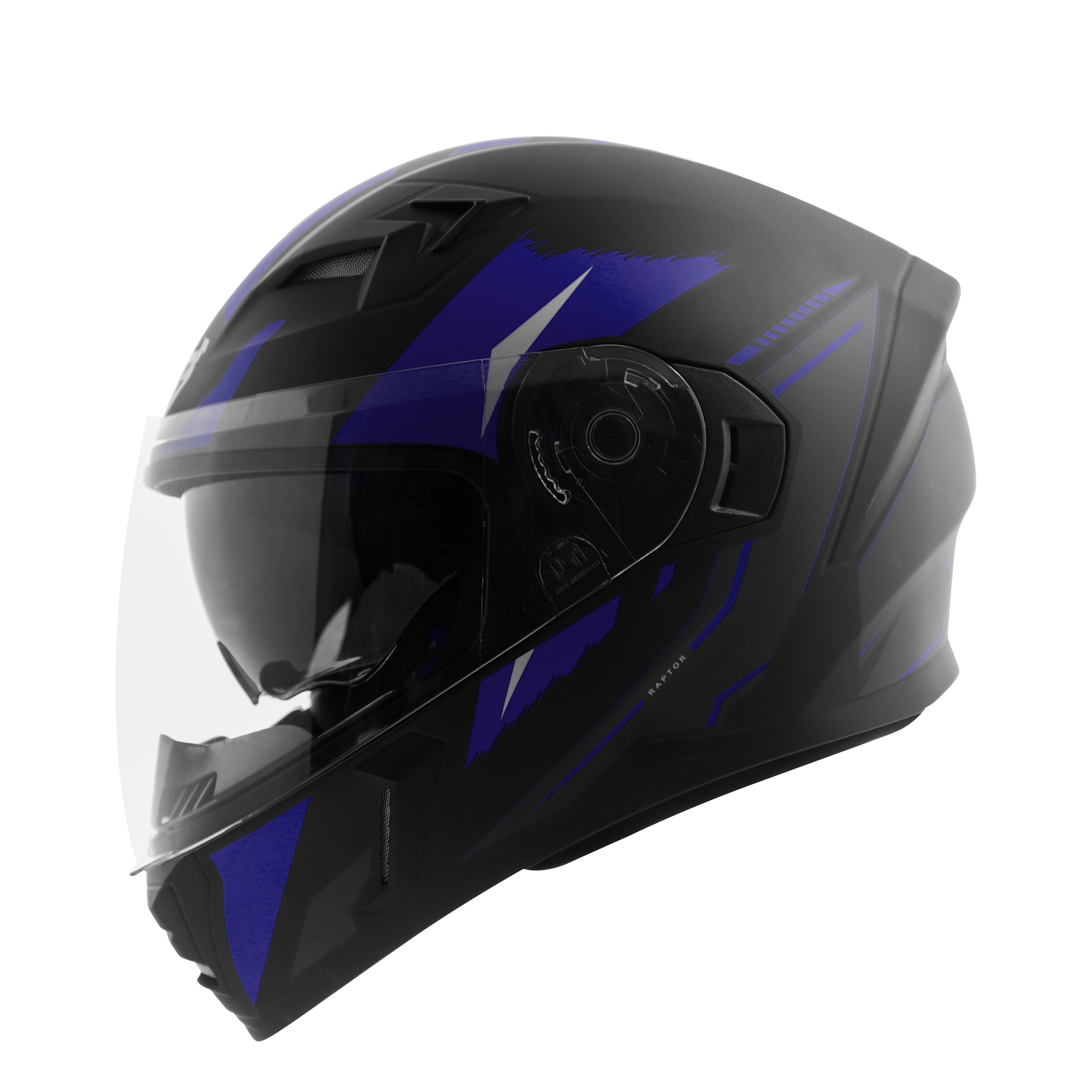 SBA-21 AIR (ISS) GLOSSY BLACK WITH BLUE WITH LONG CHEEK PAD INTERIOR