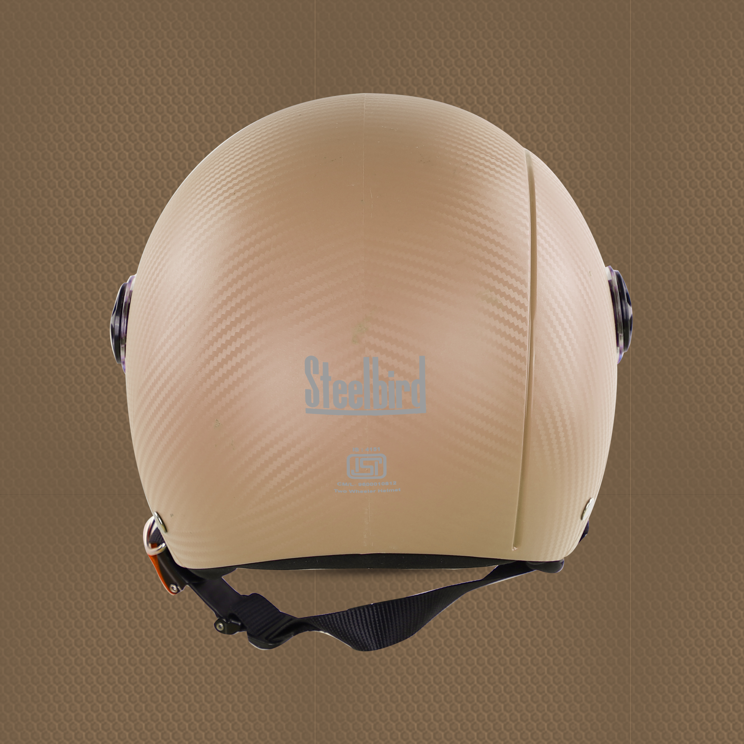 Steelbird SBH-16 Ruby ISI Certified Open Face Helmet (Dashing Desert Storm With Clear Visor)